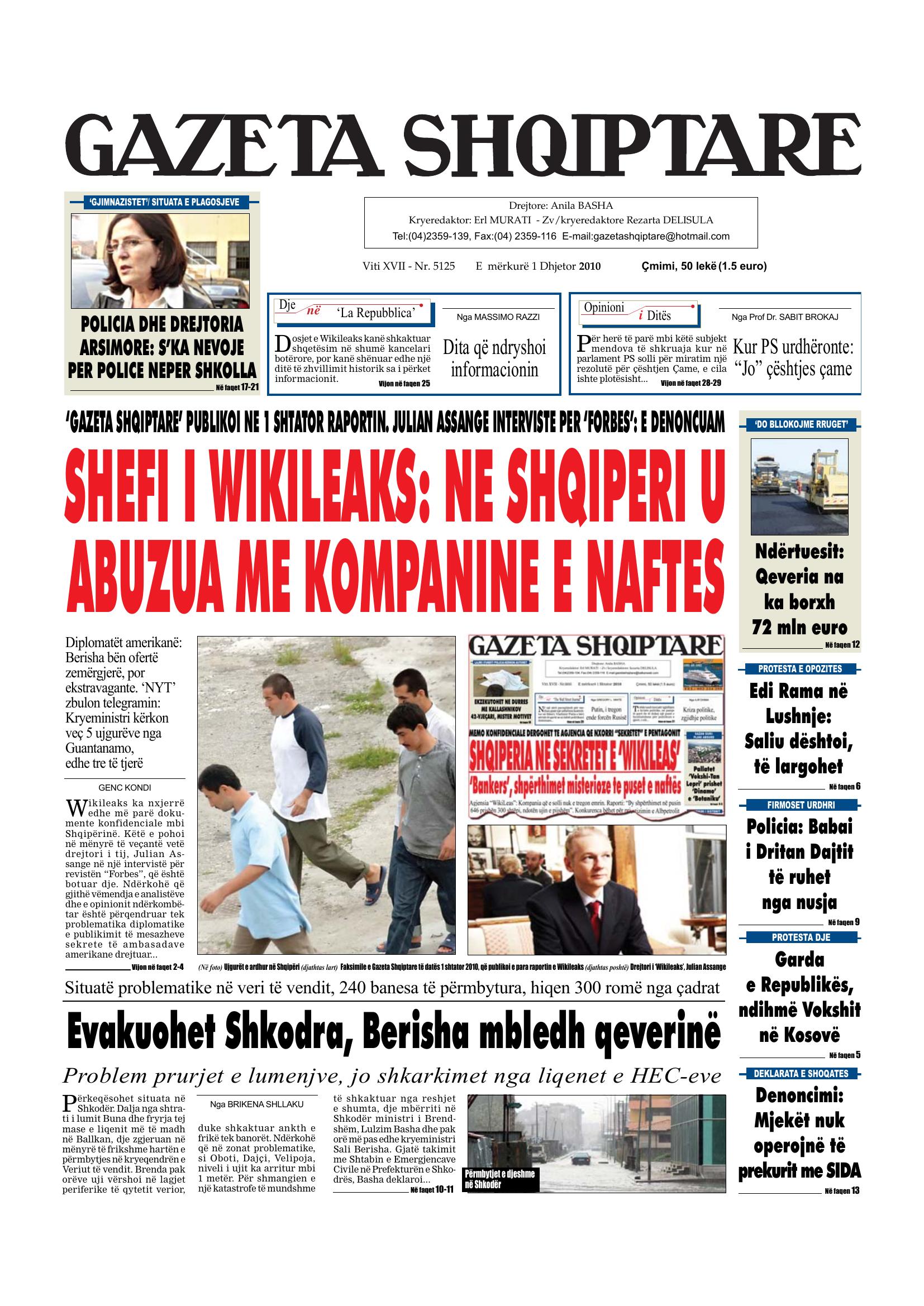 Gazeta Shqiptare 2010-12-01