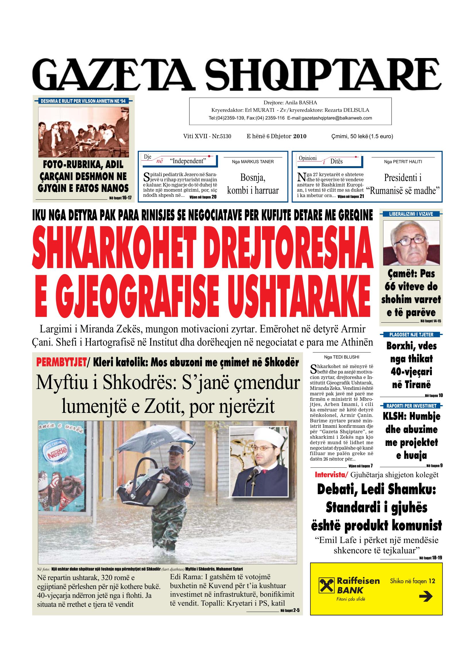 Gazeta Shqiptare 2010-12-06