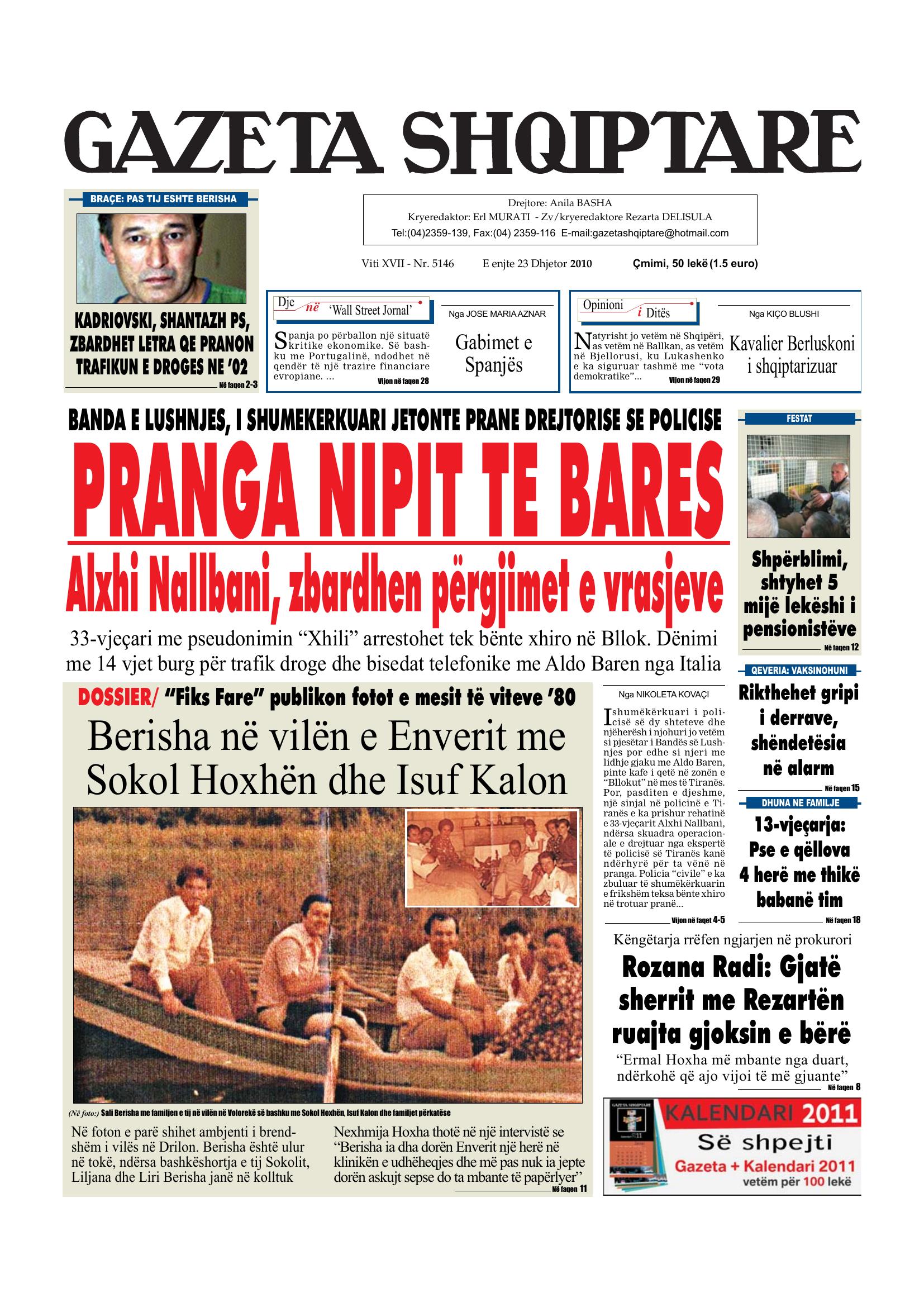 Gazeta Shqiptare 2010-12-23