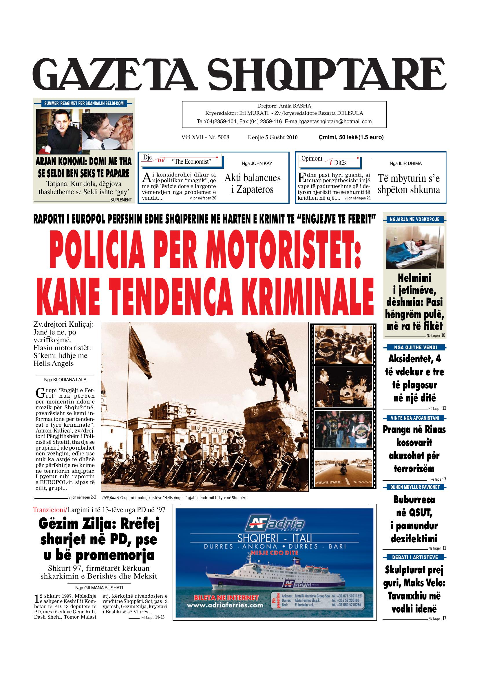 Gazeta Shqiptare 2010-08-05