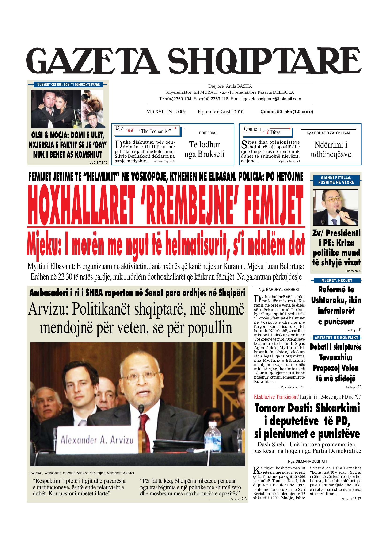 Gazeta Shqiptare 2010-08-06