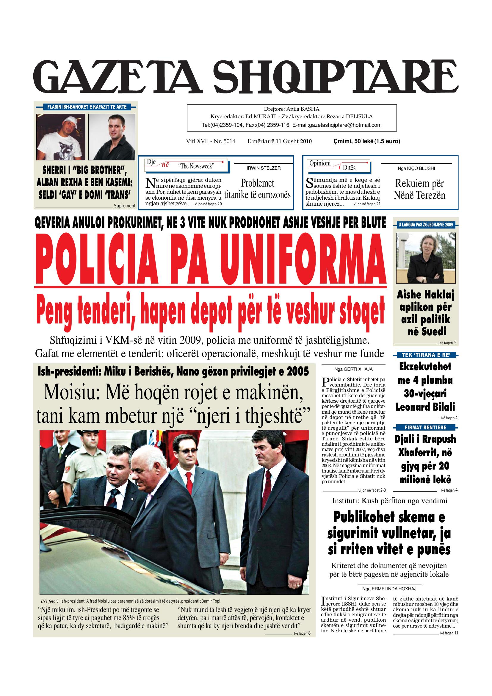 Gazeta Shqiptare 2010-08-11