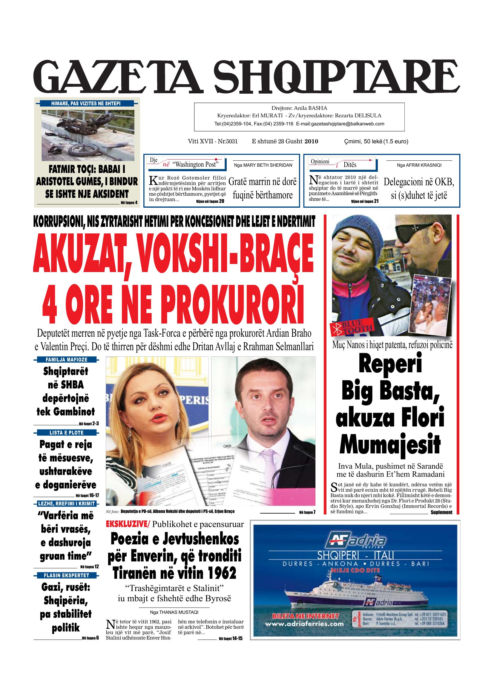 Gazeta Shqiptare 2010-08-28