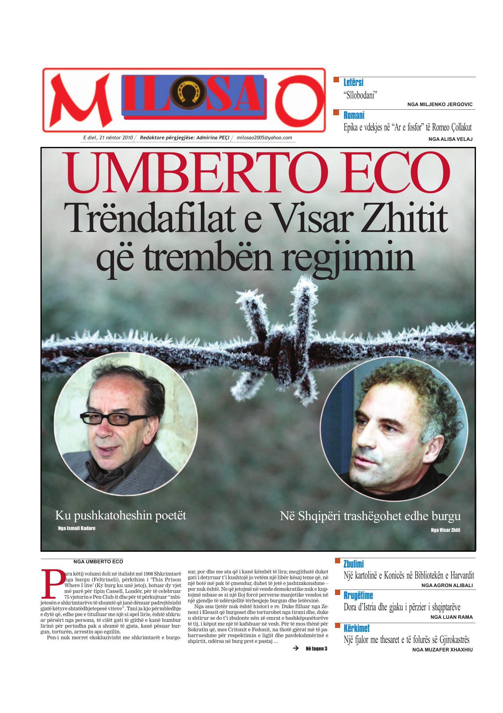 Gazeta Shqiptare 2010-11-21