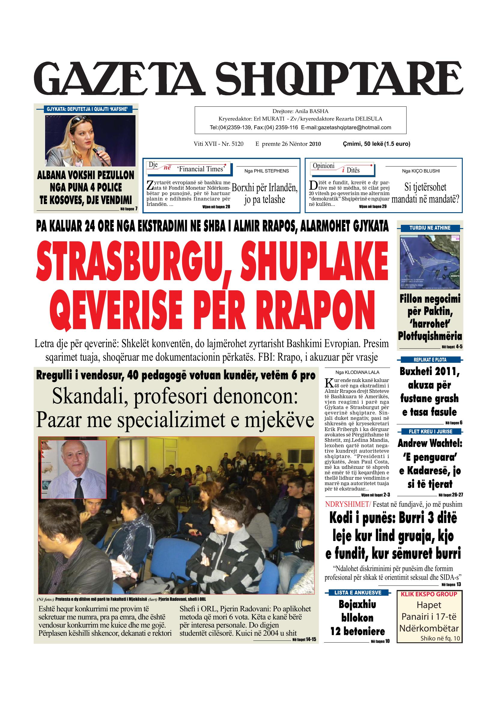 Gazeta Shqiptare 2010-11-26