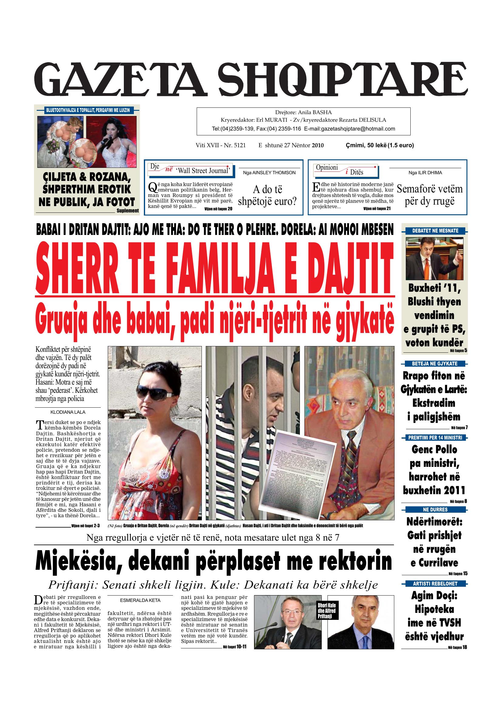 Gazeta Shqiptare 2010-11-27