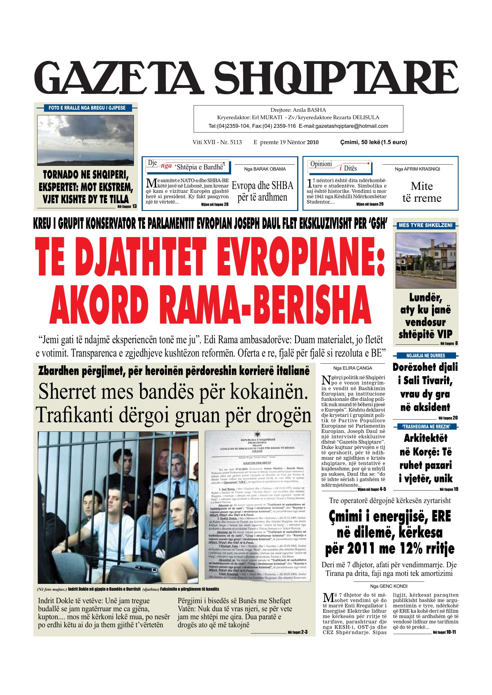Gazeta Shqiptare 2010-11-19