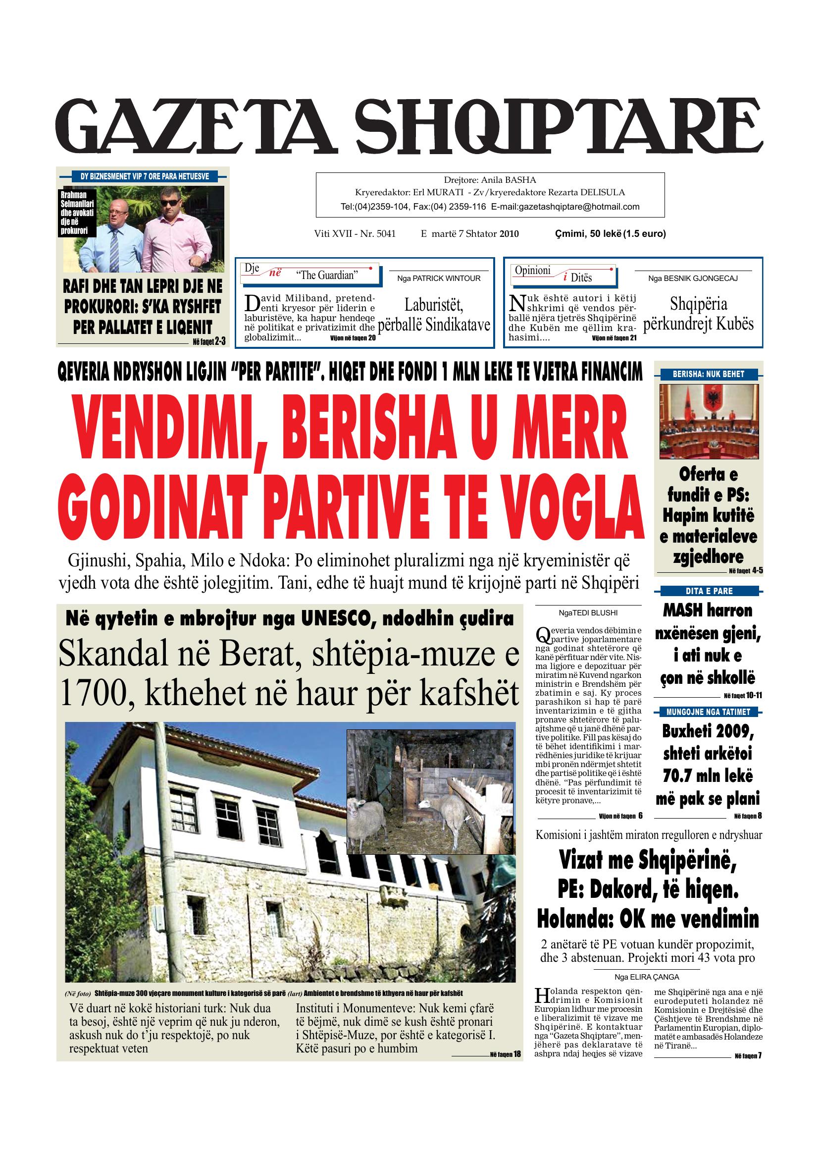 Gazeta Shqiptare 2010-09-07