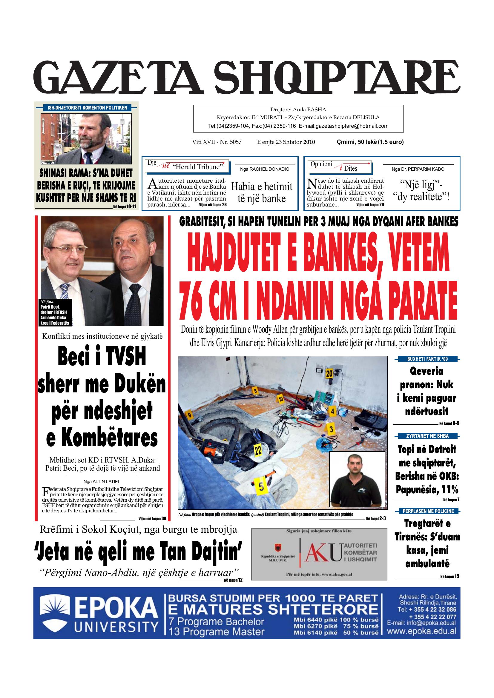 Gazeta Shqiptare 2010-09-23