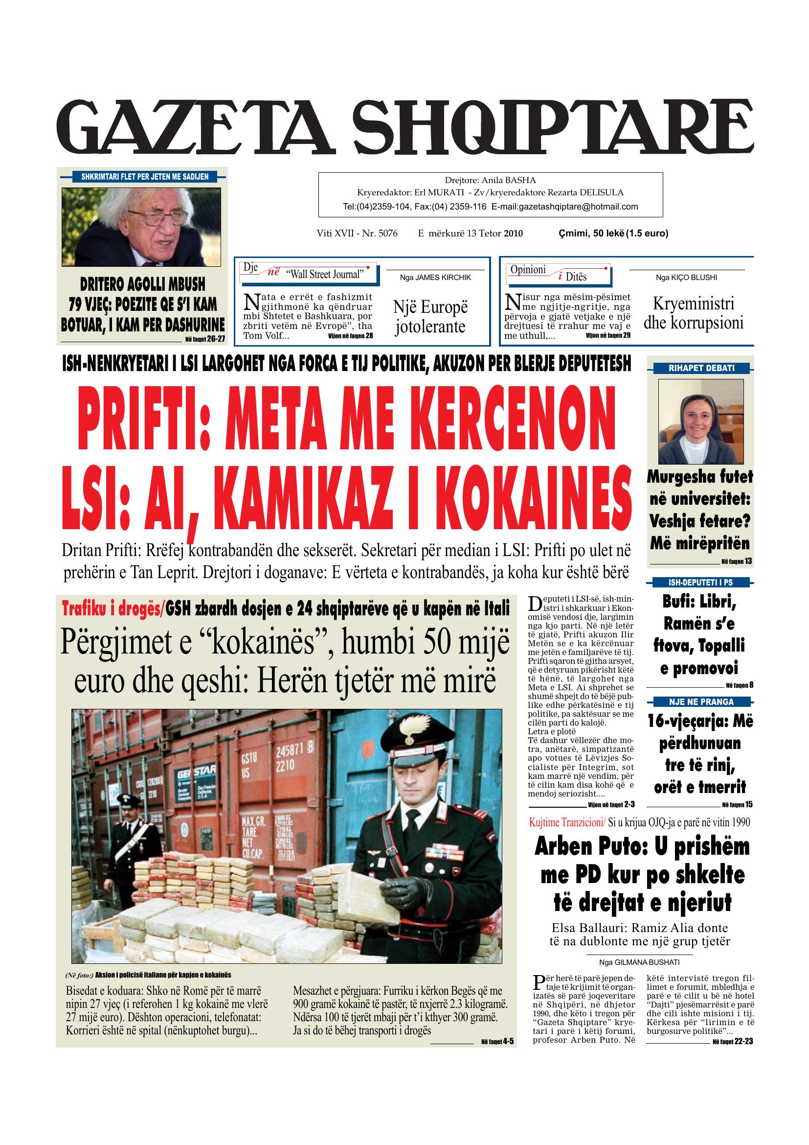 Gazeta Shqiptare 2010-10-13