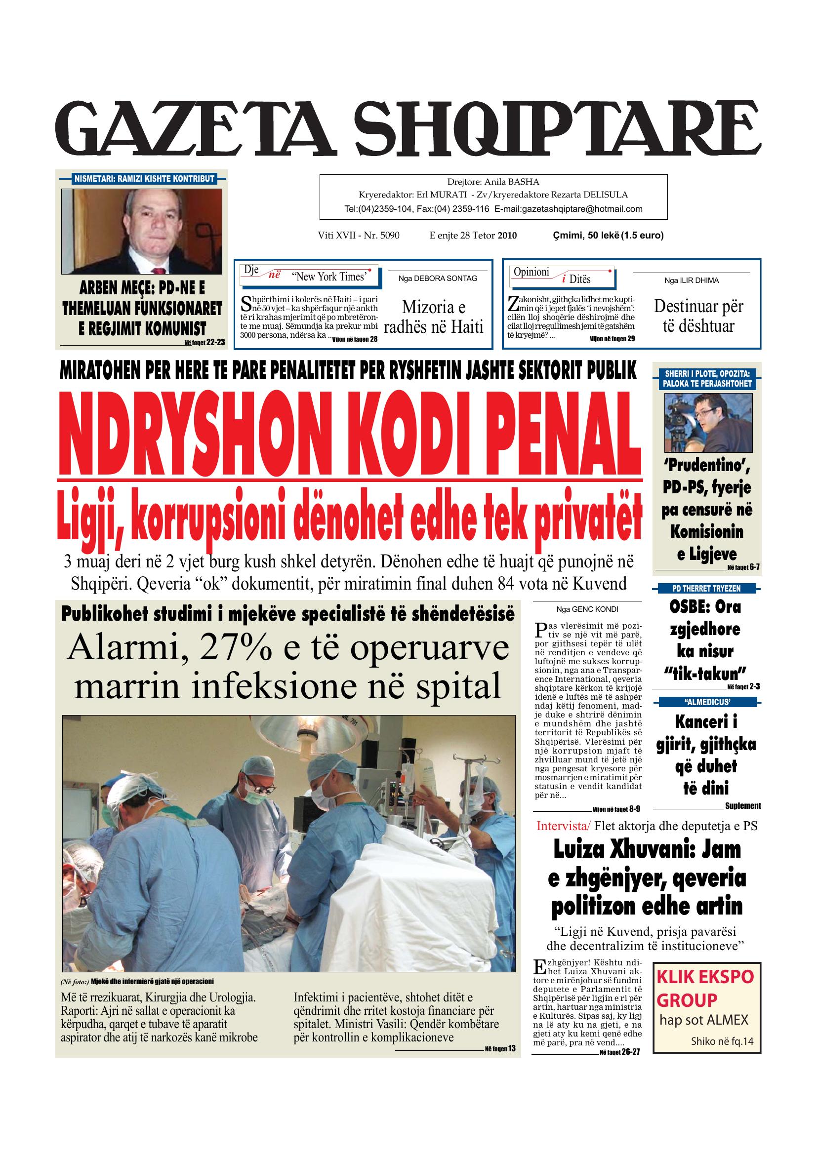 Gazeta Shqiptare 2010-10-28