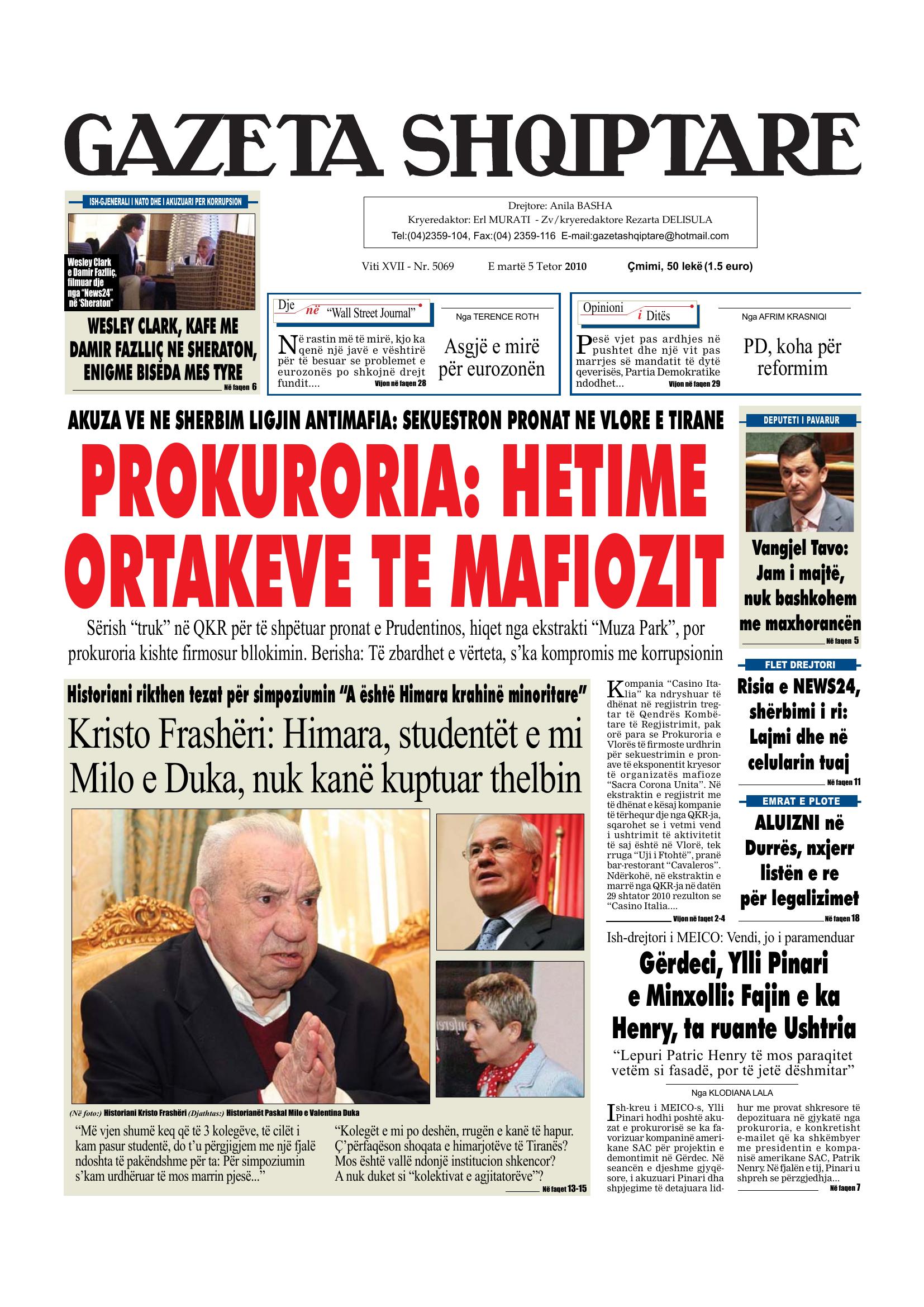 Gazeta Shqiptare 2010-10-05