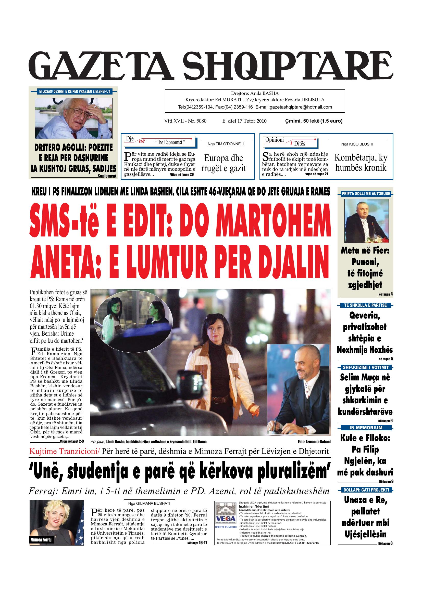 Gazeta Shqiptare 2010-10-17