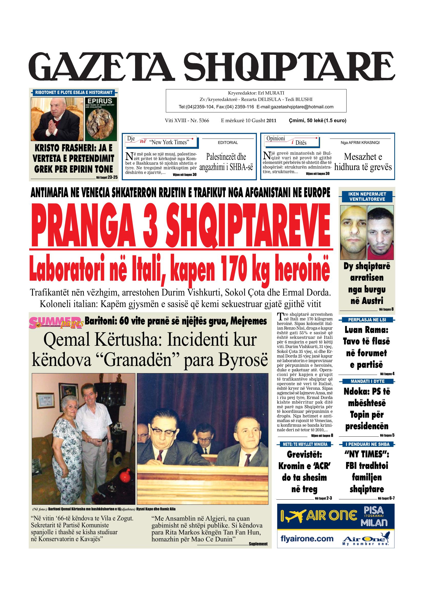 Gazeta Shqiptare 2011-08-10