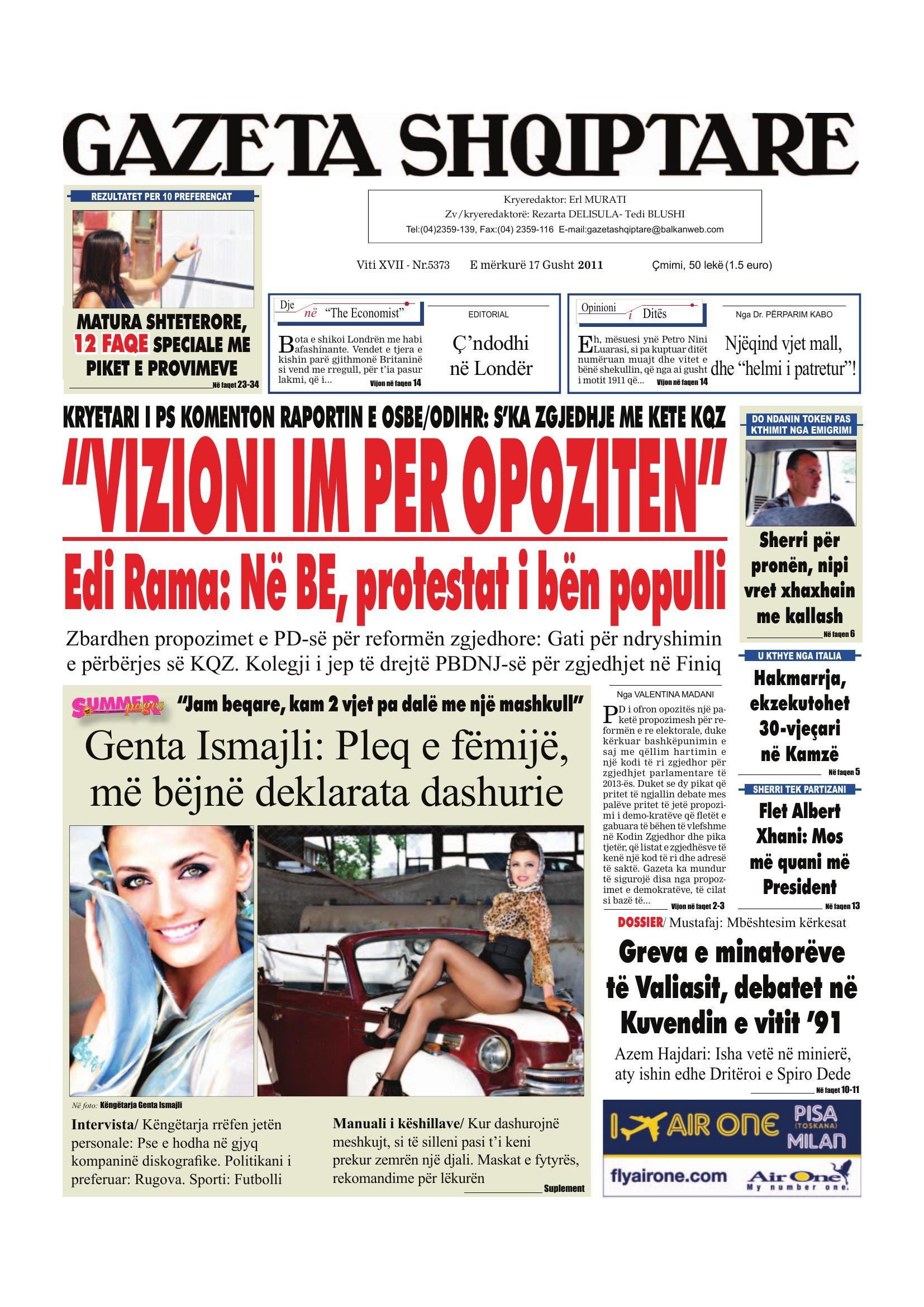 Gazeta Shqiptare 2011-08-17