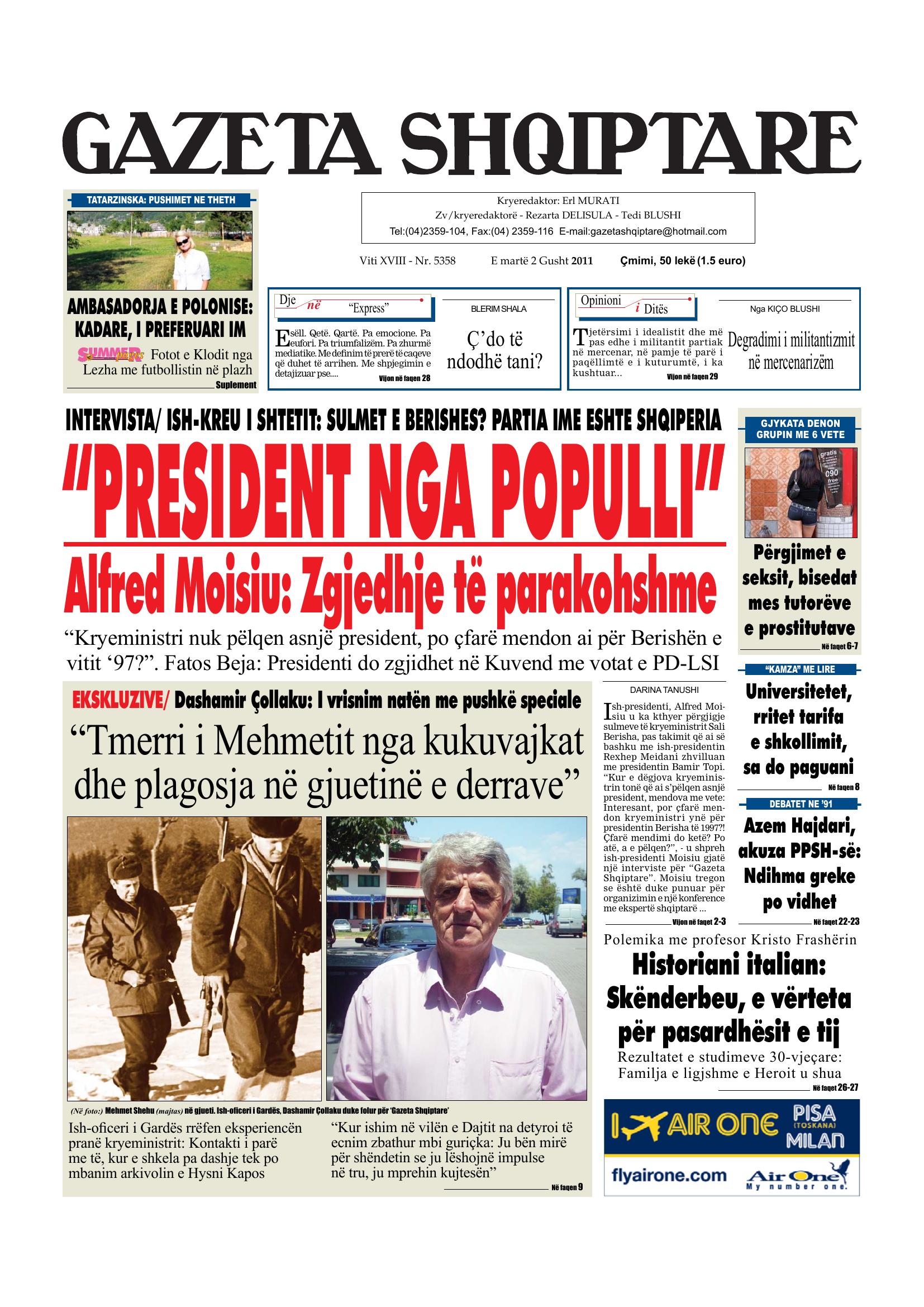 Gazeta Shqiptare 2011-08-02