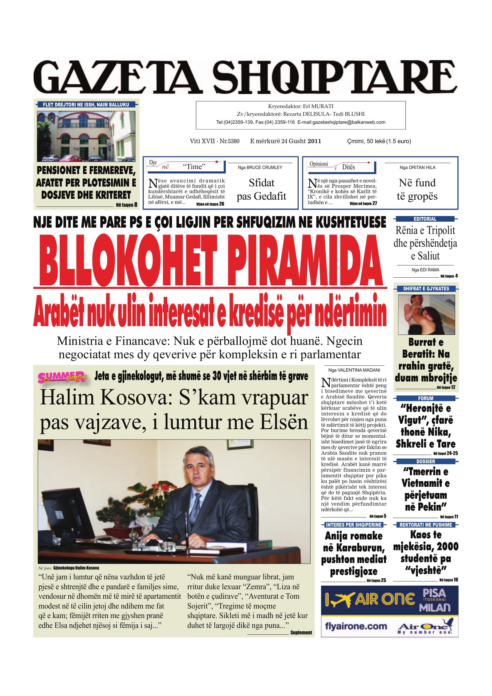 Gazeta Shqiptare 2011-08-24