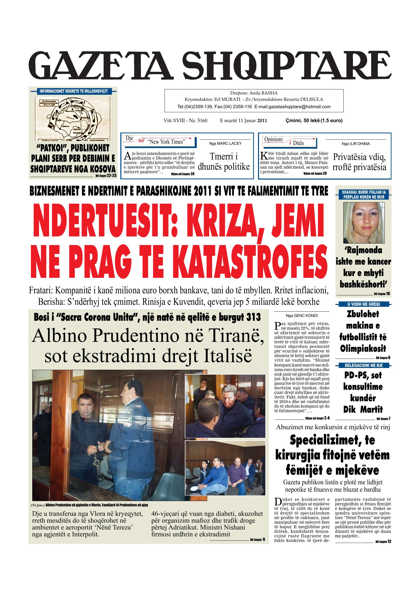 Gazeta Shqiptare 2011-01-11