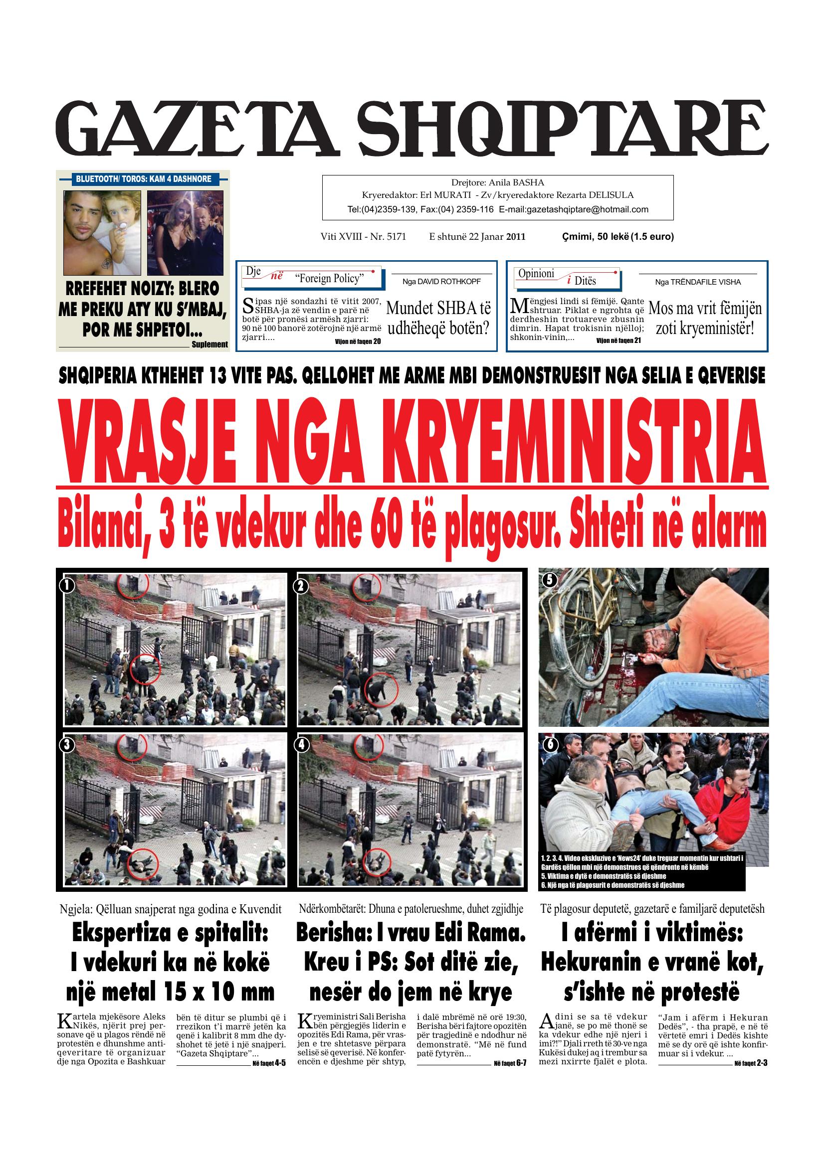 Gazeta Shqiptare 2011-01-22