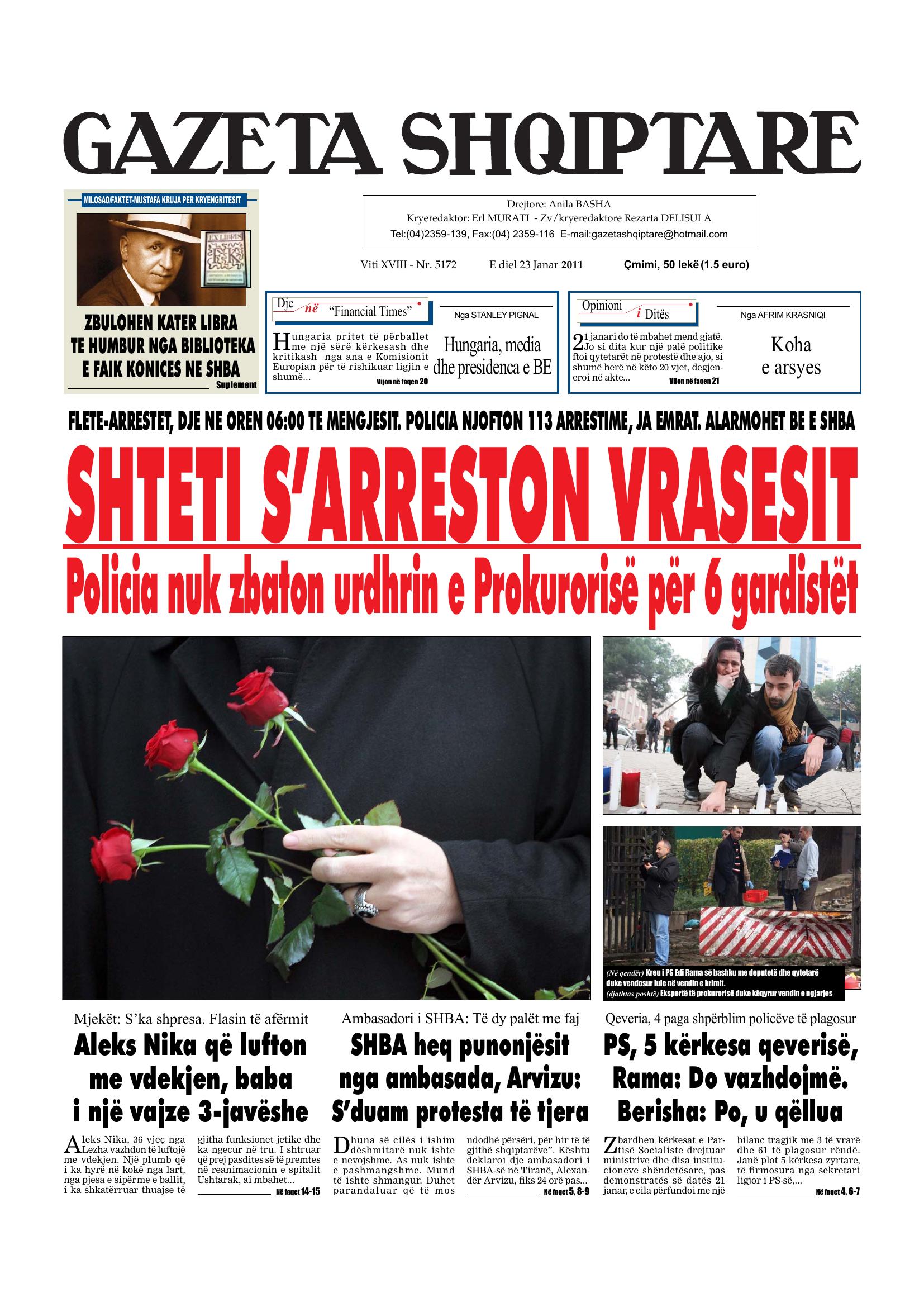 Gazeta Shqiptare 2011-01-23