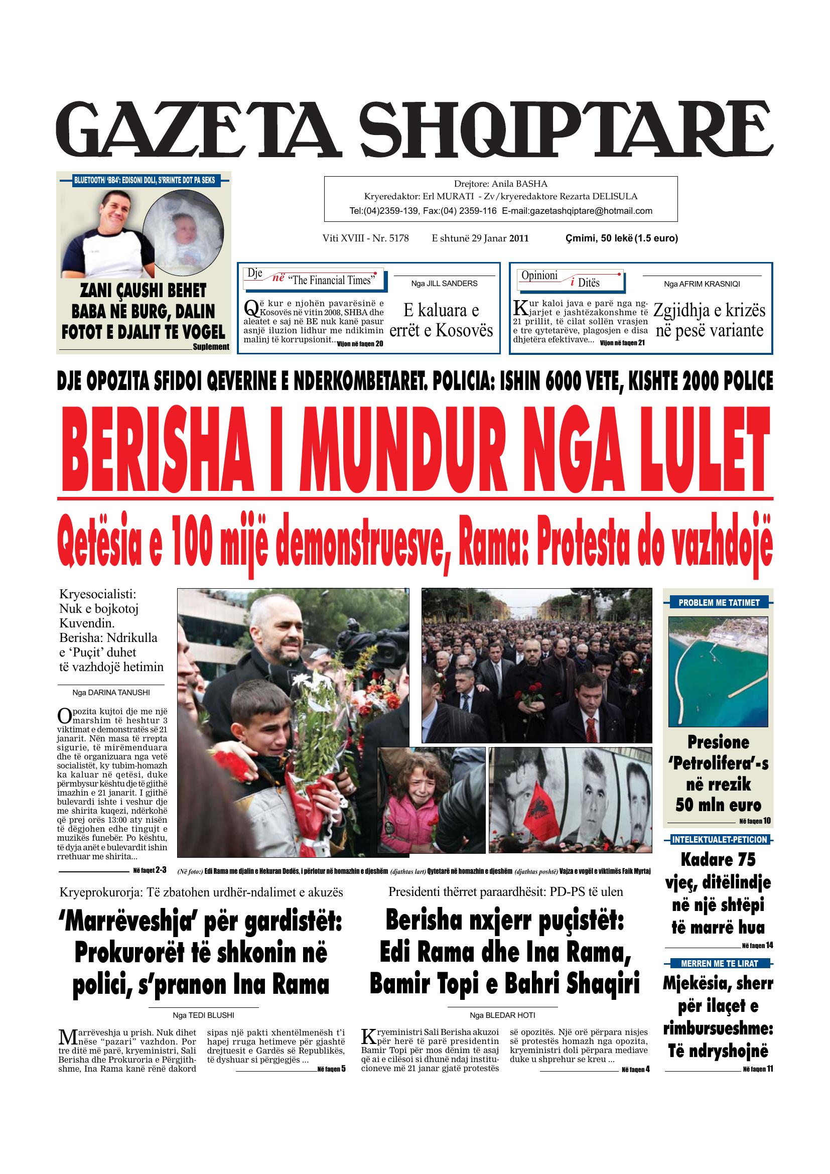 Gazeta Shqiptare 2011-01-29