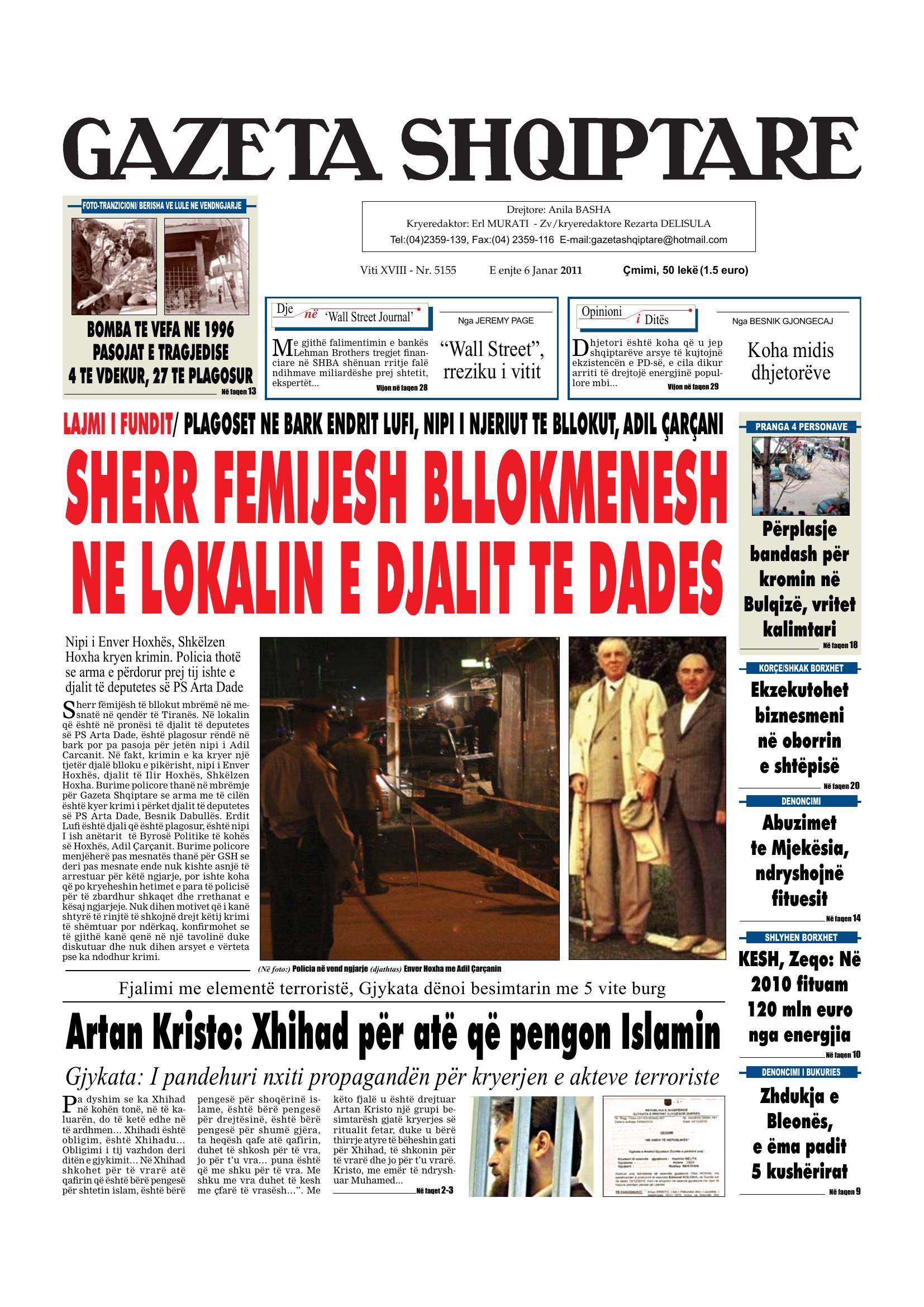 Gazeta Shqiptare 2011-01-06