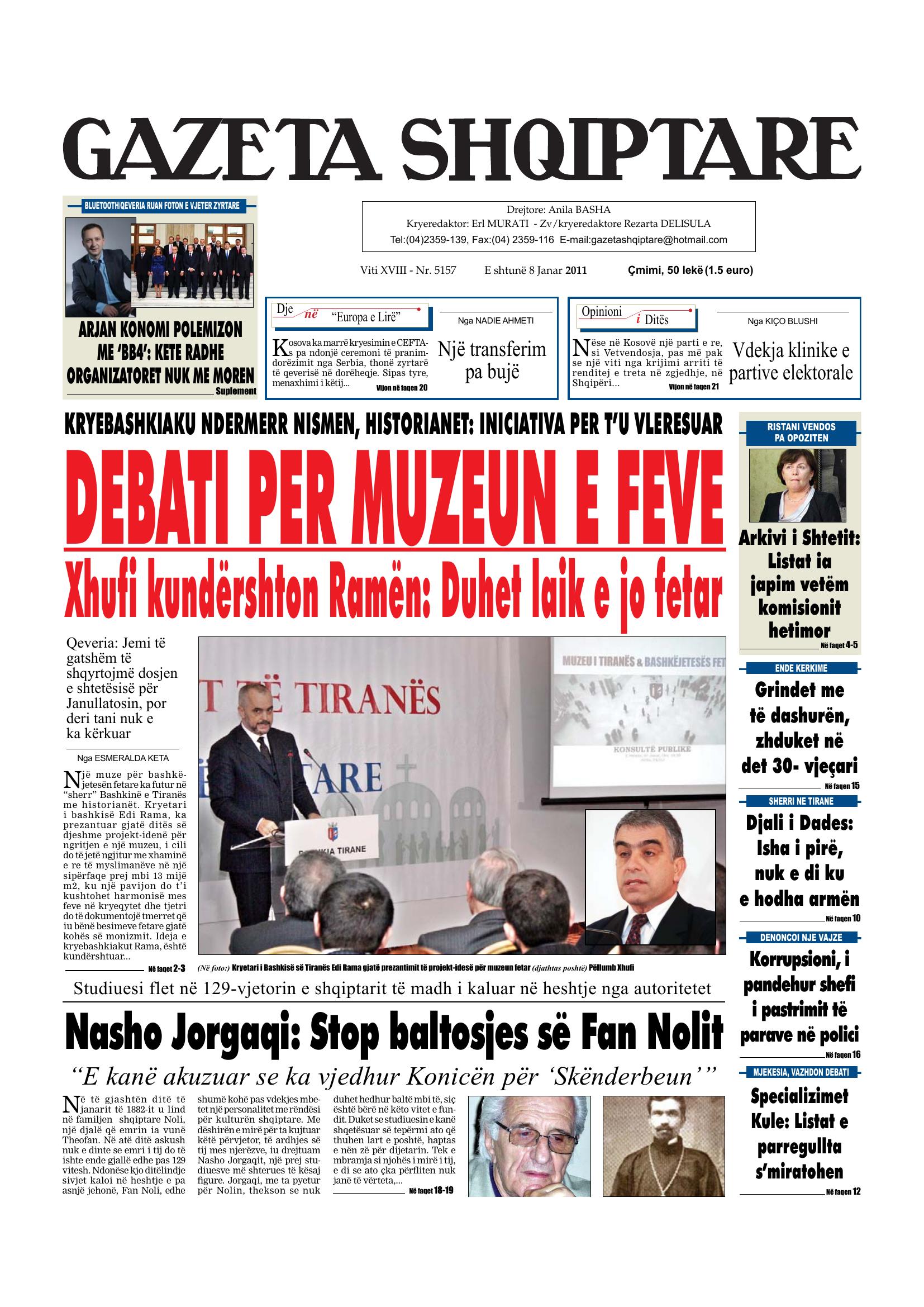 Gazeta Shqiptare 2011-01-08