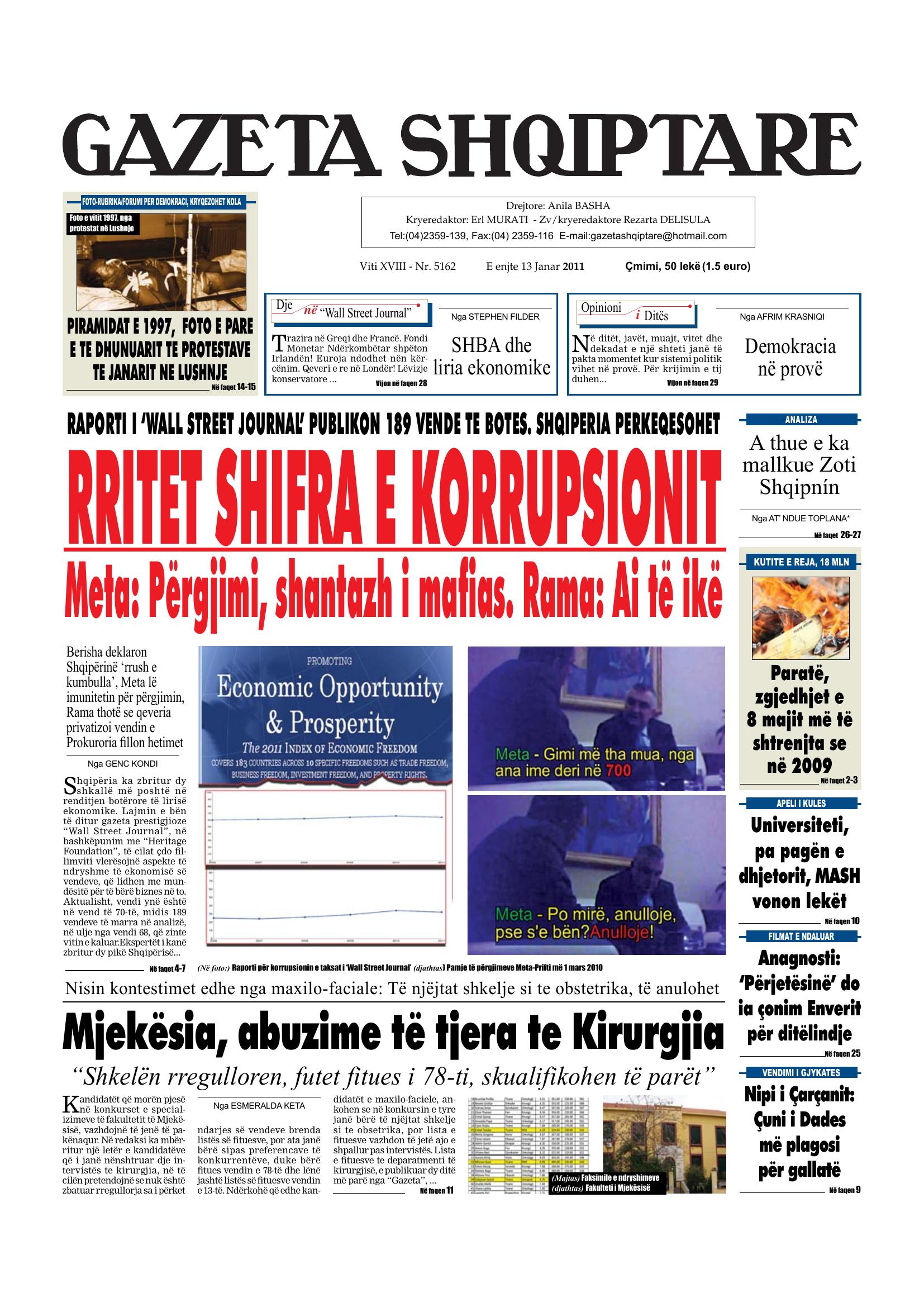 Gazeta Shqiptare 2011-01-13