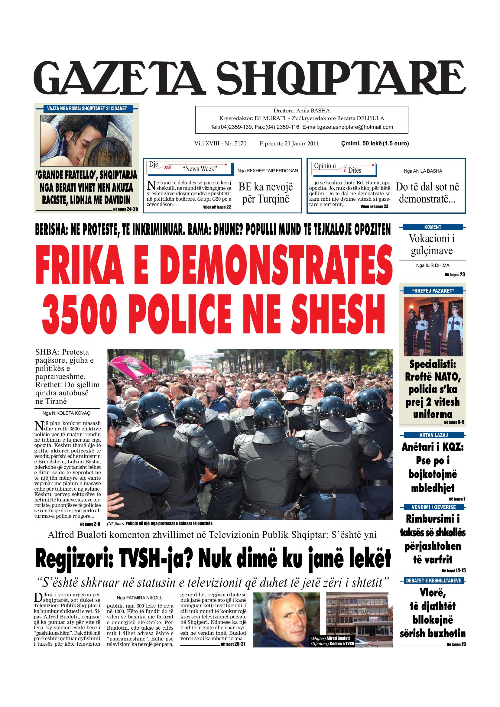 Gazeta Shqiptare 2011-01-21