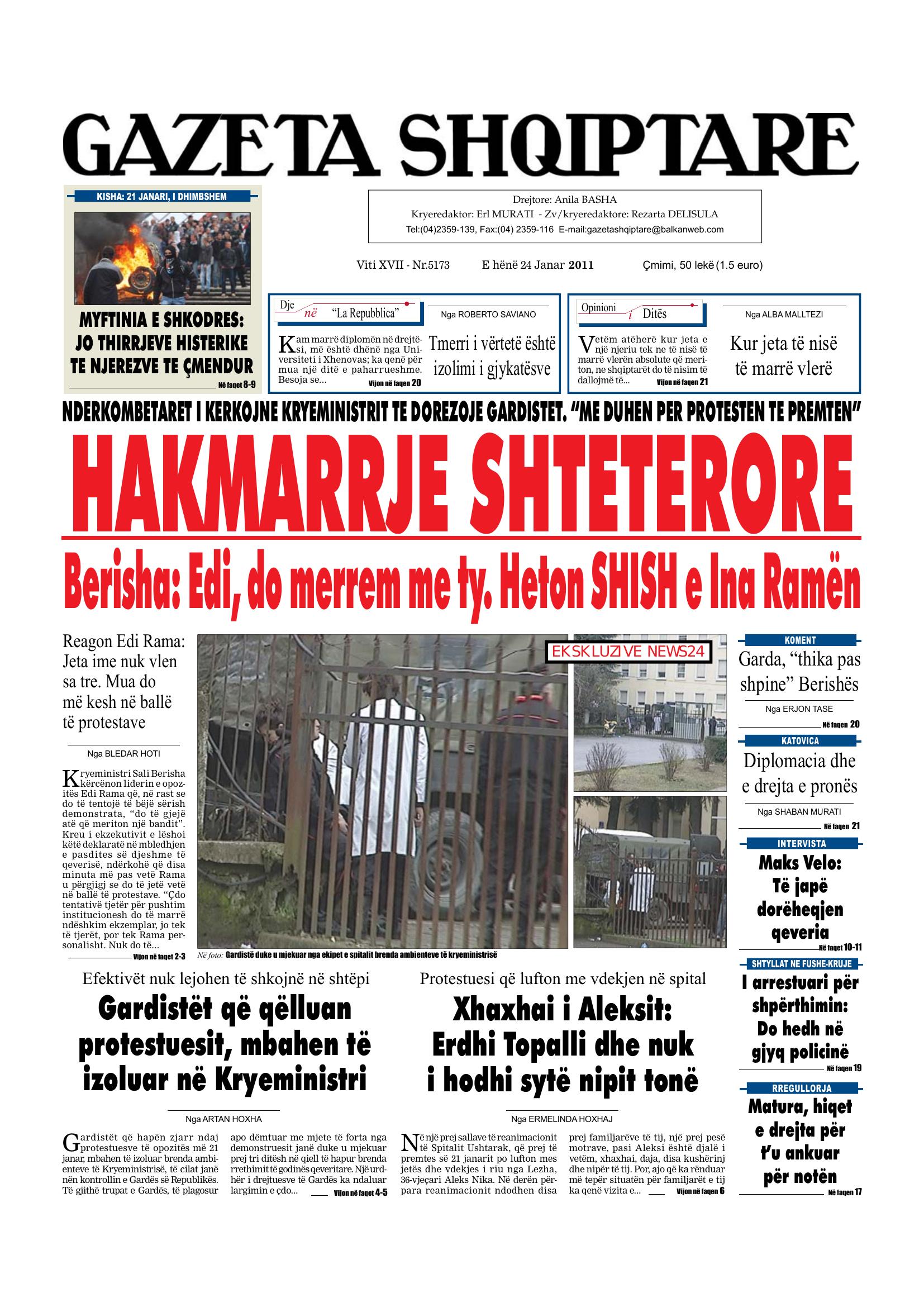 Gazeta Shqiptare 2011-01-24