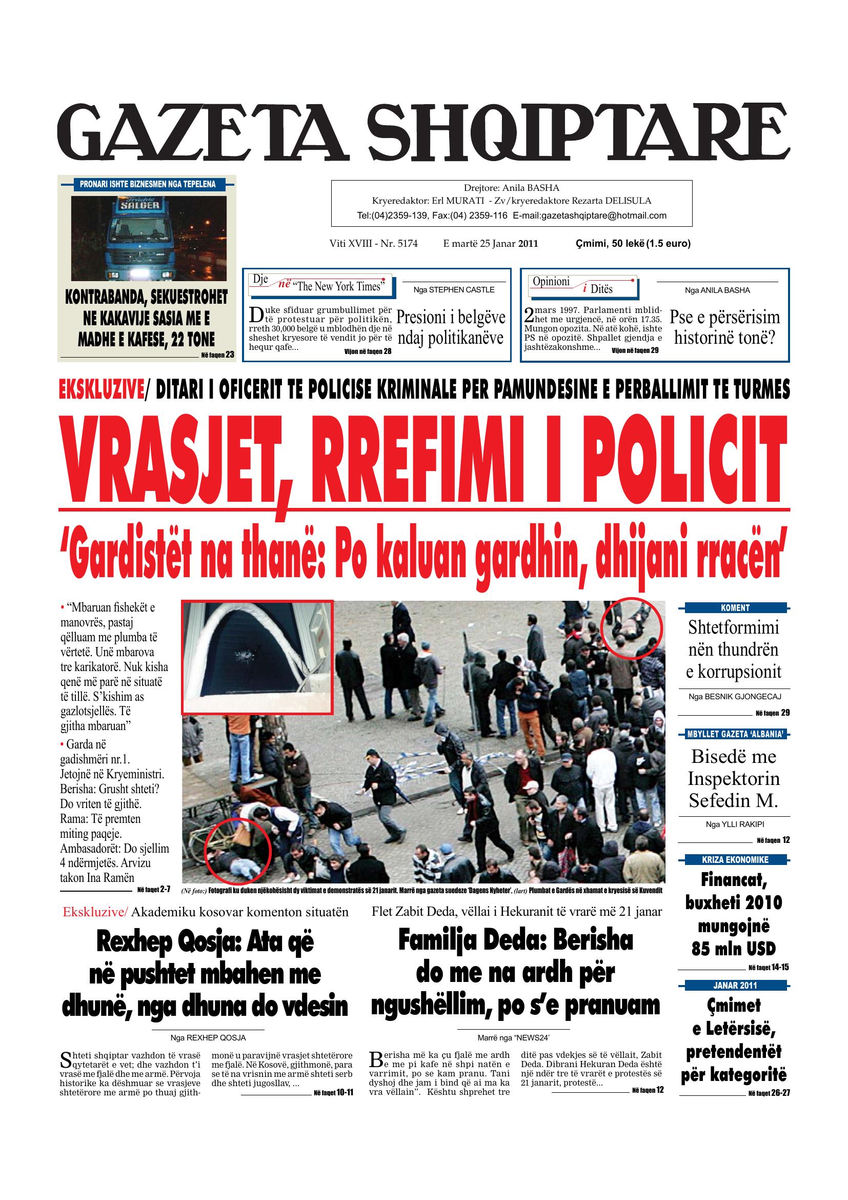 Gazeta Shqiptare 2011-01-25