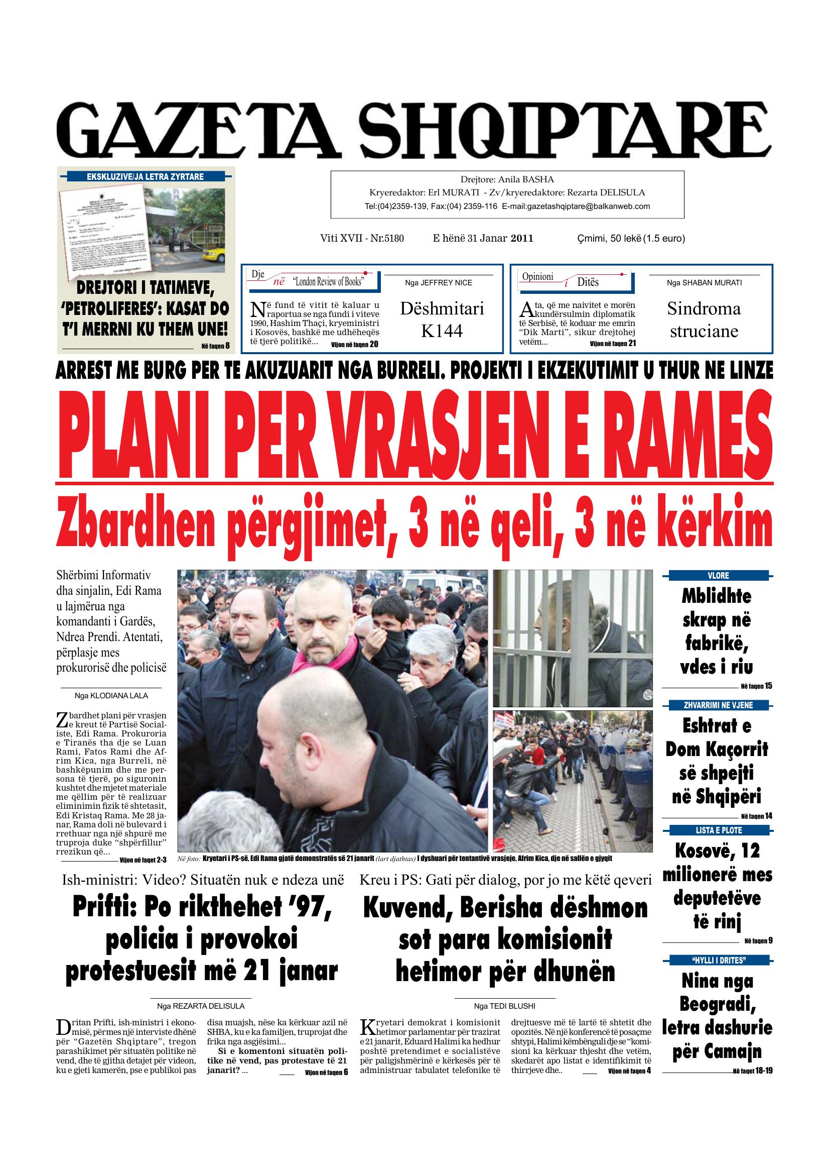 Gazeta Shqiptare 2011-01-31
