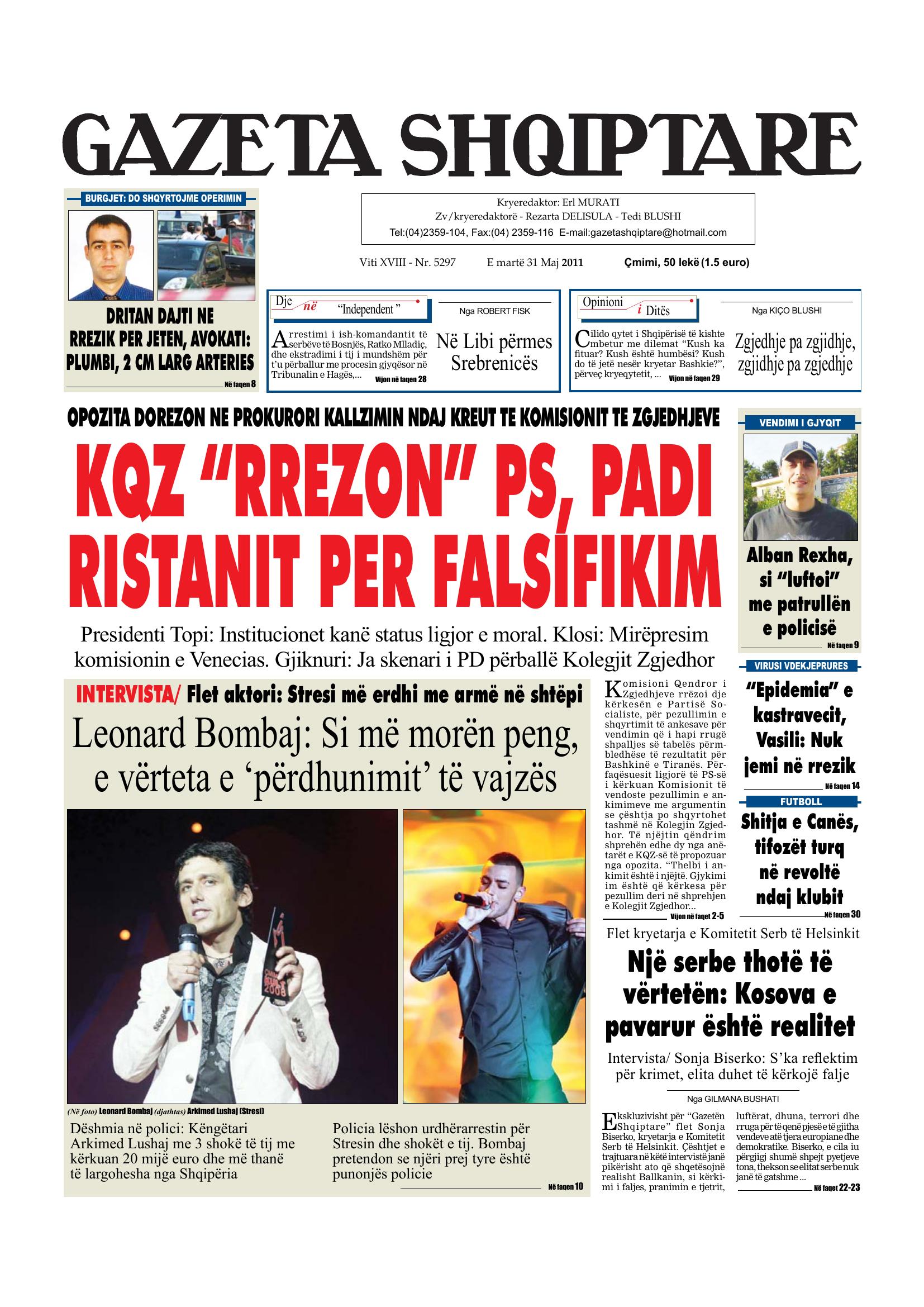 Gazeta Shqiptare 2011-05-31