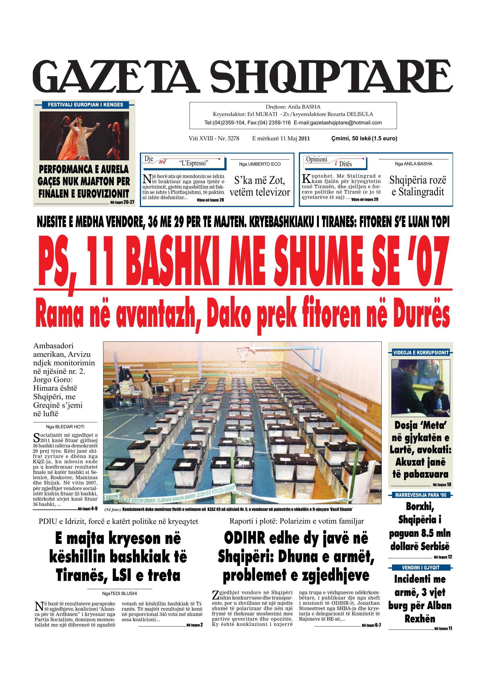 Gazeta Shqiptare 2011-05-11