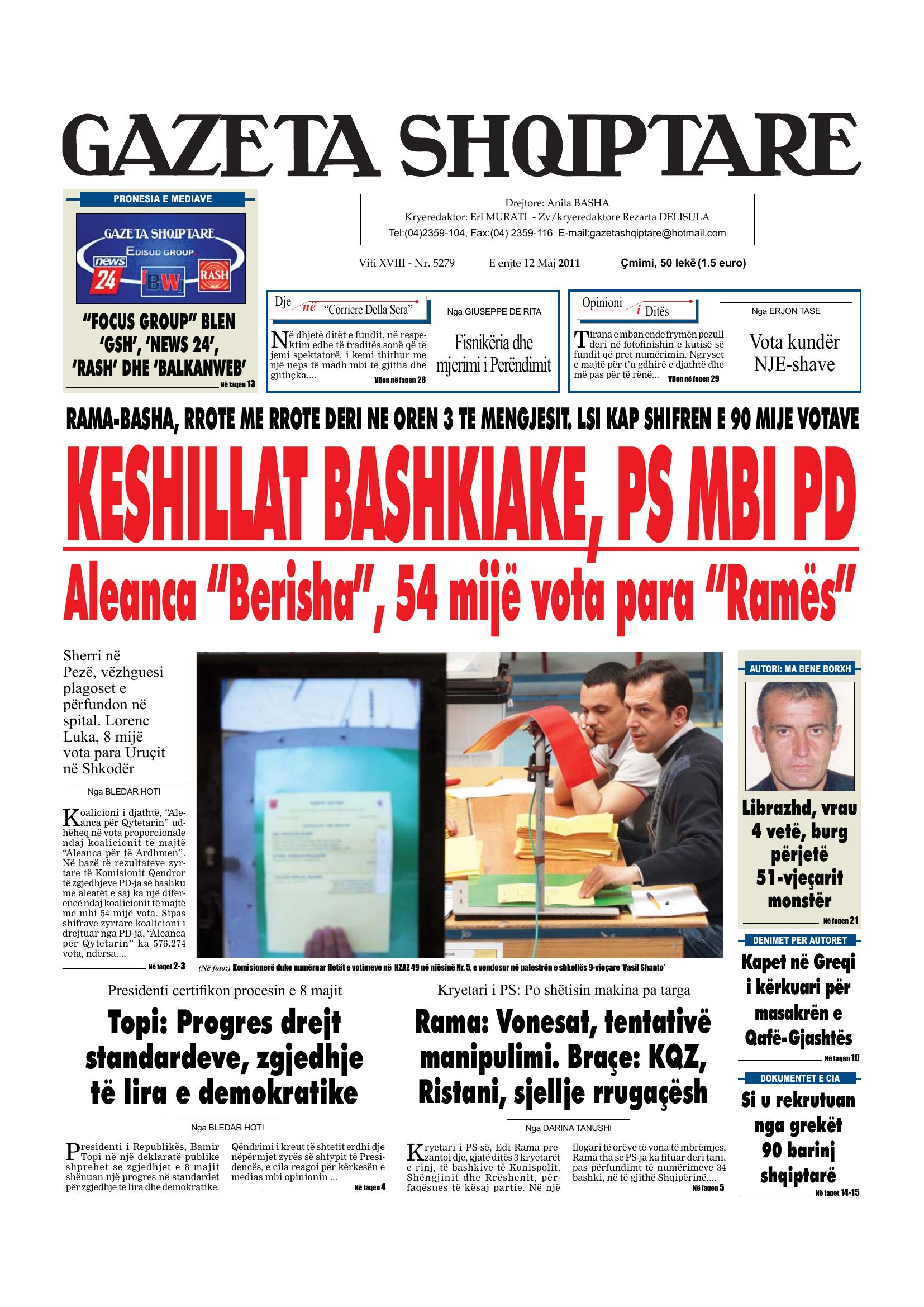 Gazeta Shqiptare 2011-05-12