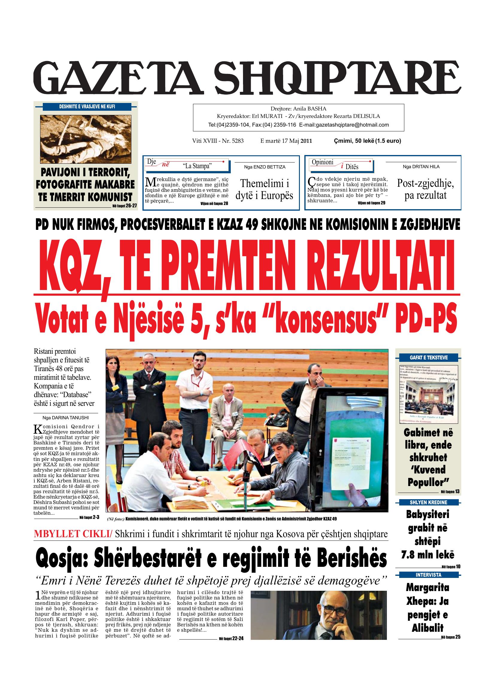 Gazeta Shqiptare 2011-05-17