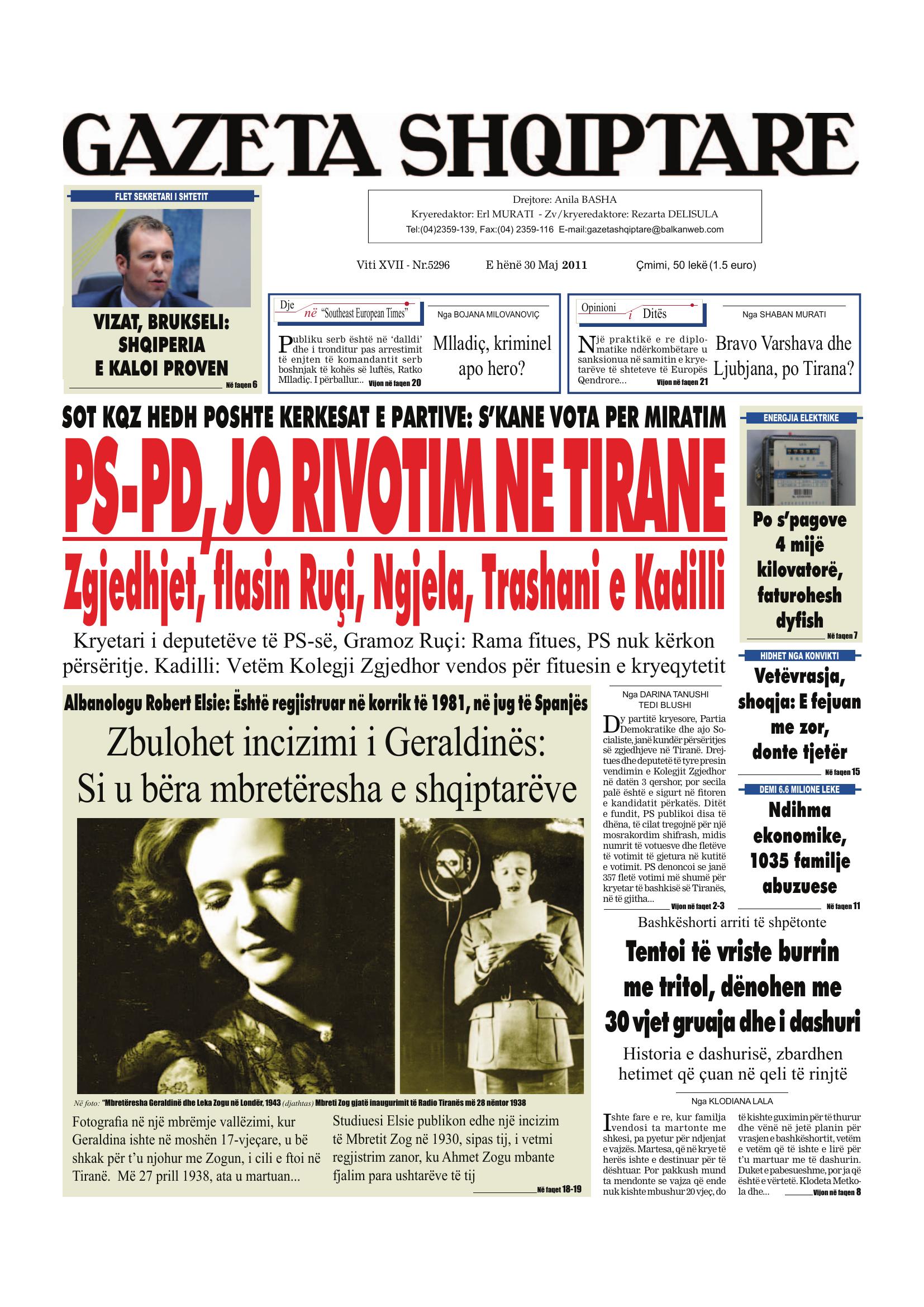 Gazeta Shqiptare 2011-05-30