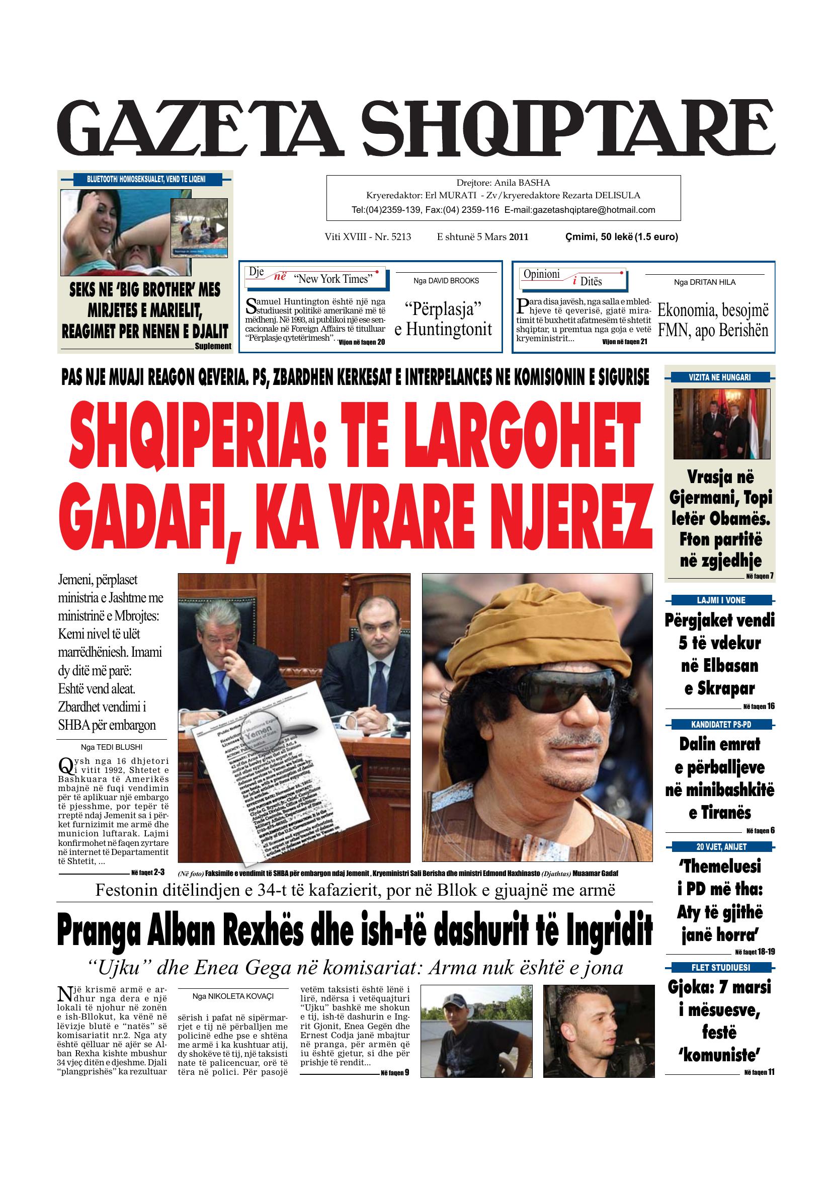 Gazeta Shqiptare 2011-03-05