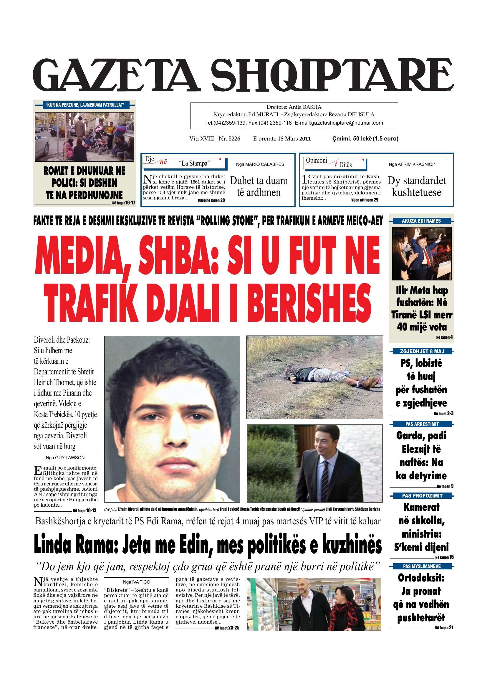 Gazeta Shqiptare 2011-03-18