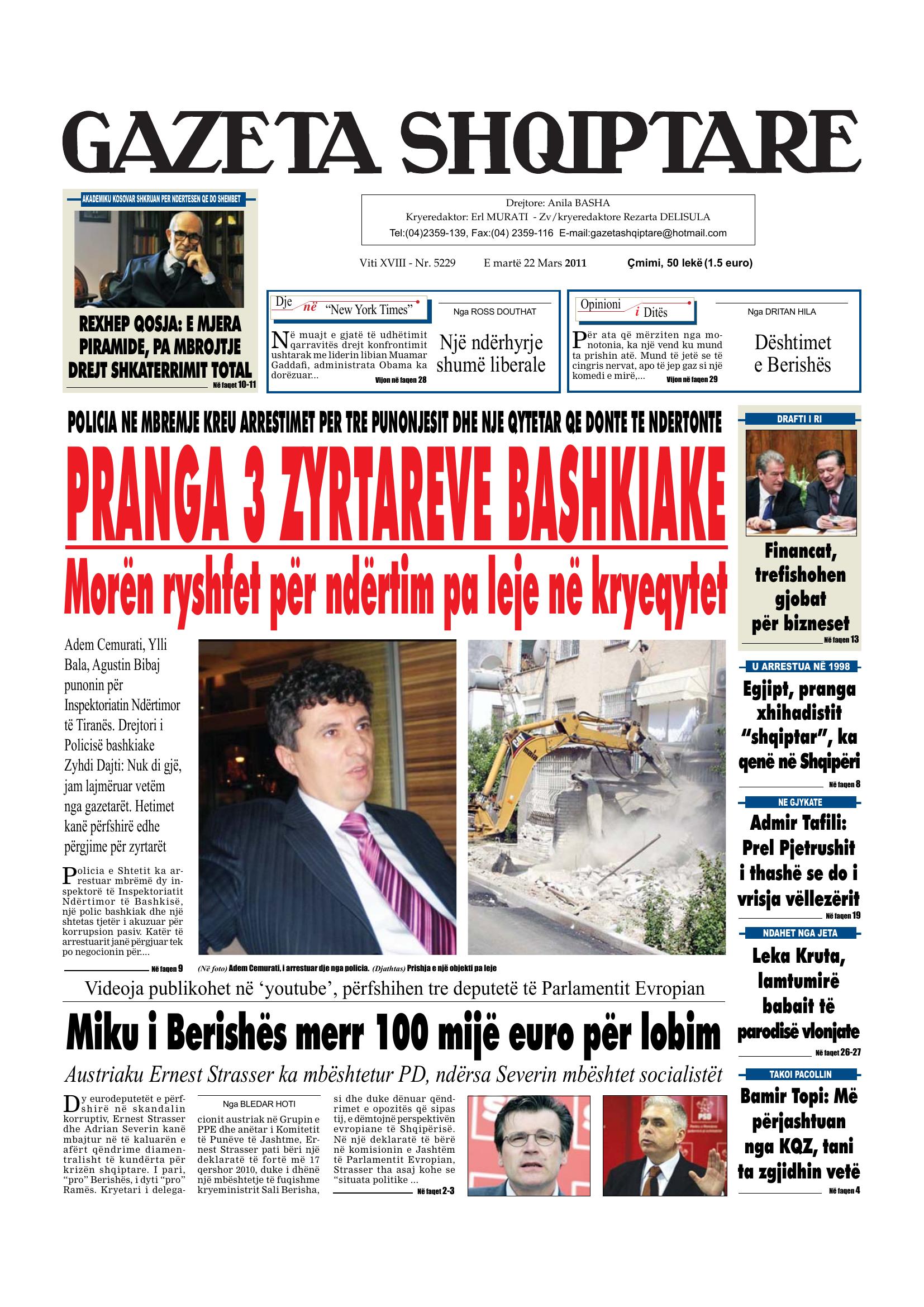Gazeta Shqiptare 2011-03-22