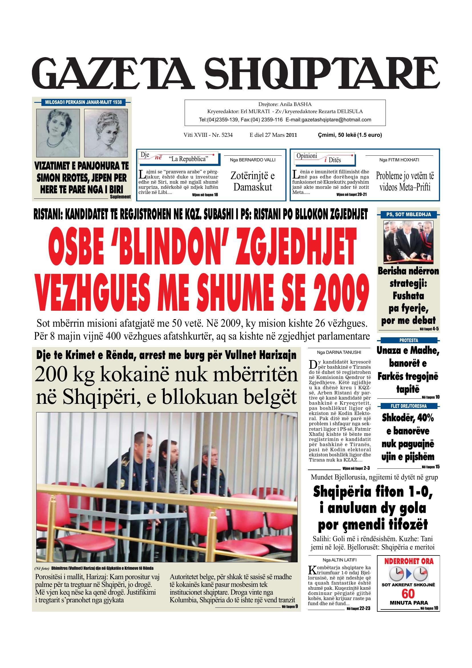 Gazeta Shqiptare 2011-03-27