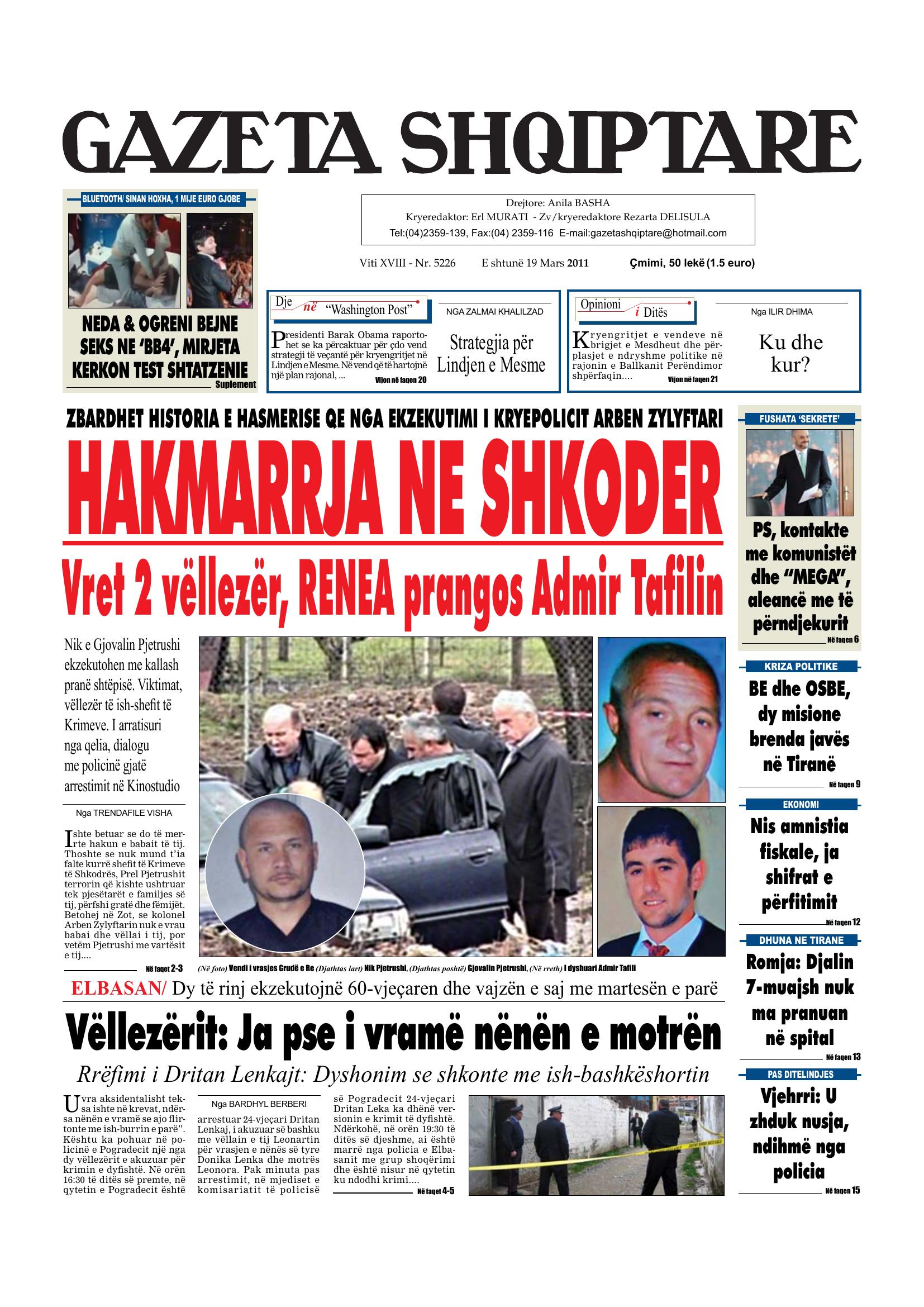Gazeta Shqiptare 2011-03-19