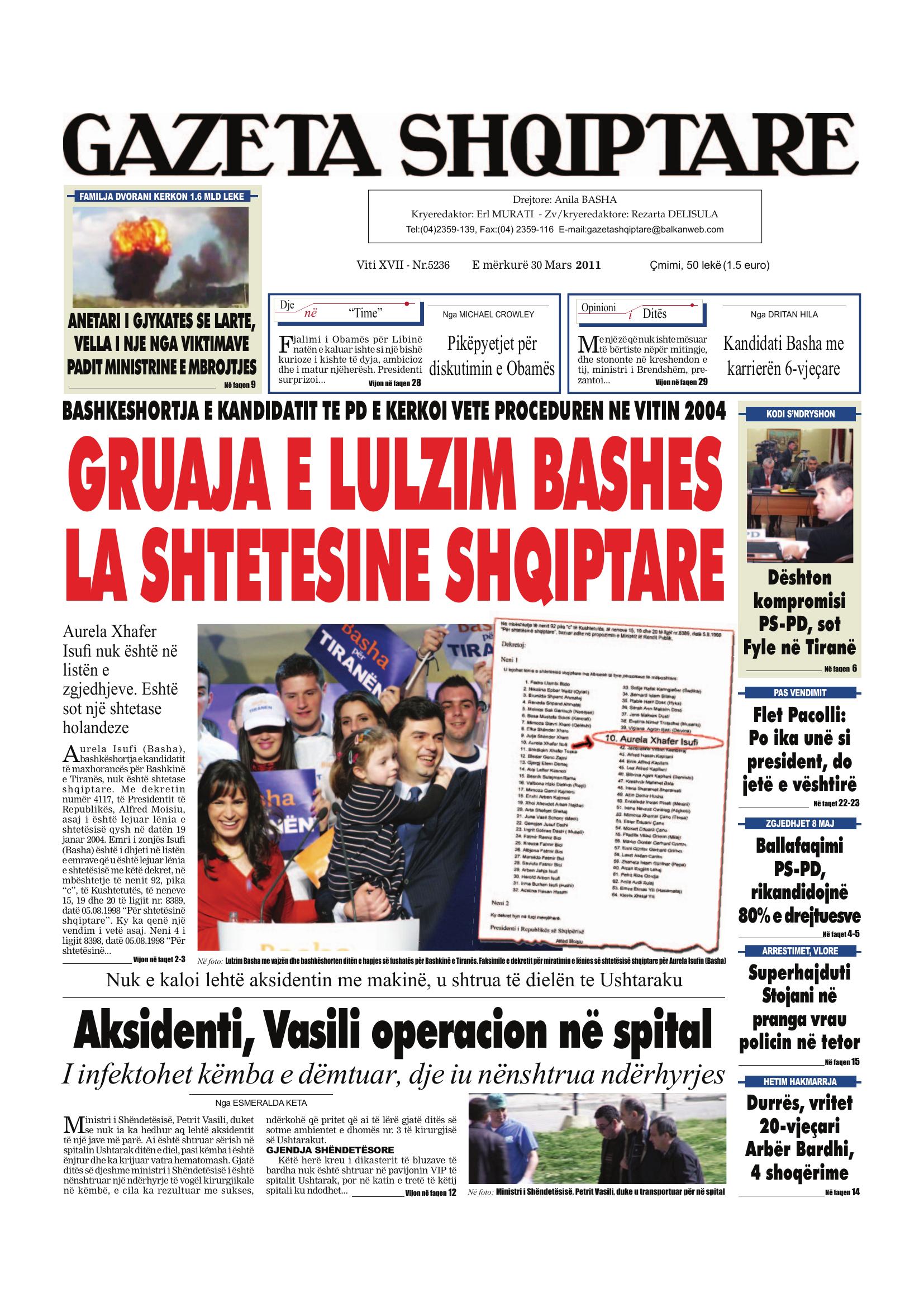 Gazeta Shqiptare 2011-03-30