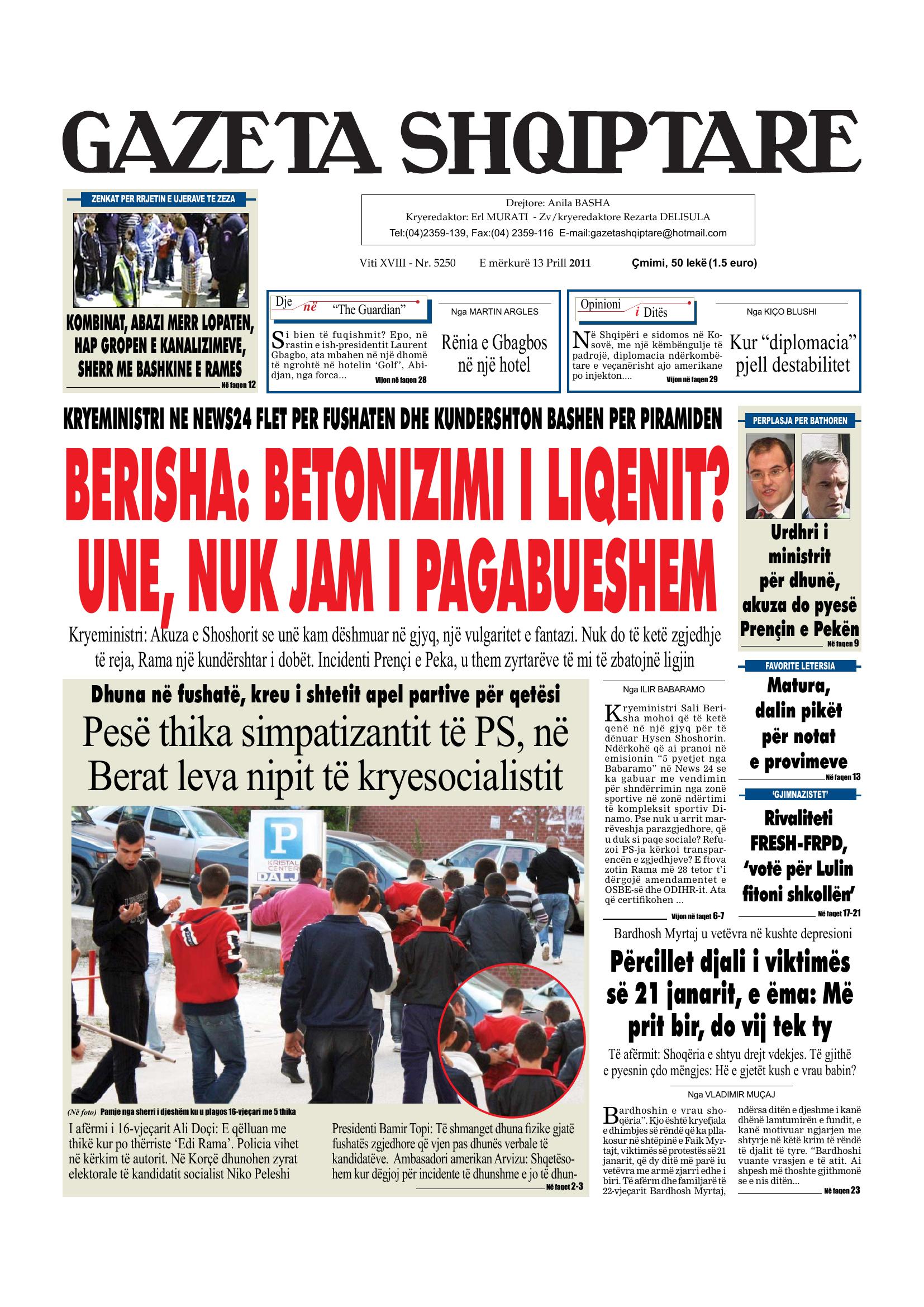 Gazeta Shqiptare 2011-04-13