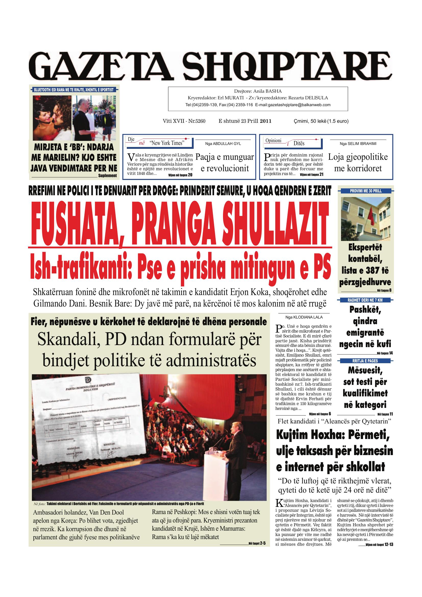 Gazeta Shqiptare 2011-04-23
