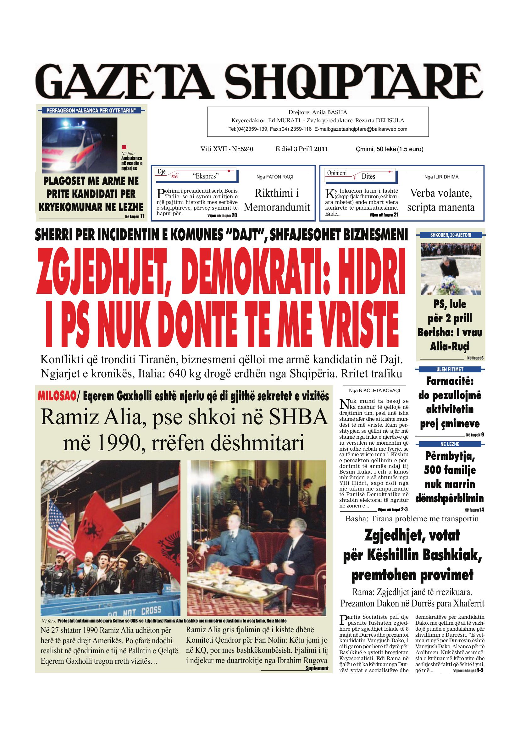 Gazeta Shqiptare 2011-04-03