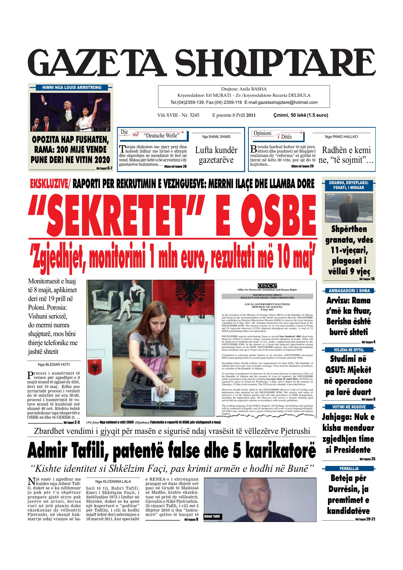 Gazeta Shqiptare 2011-04-08