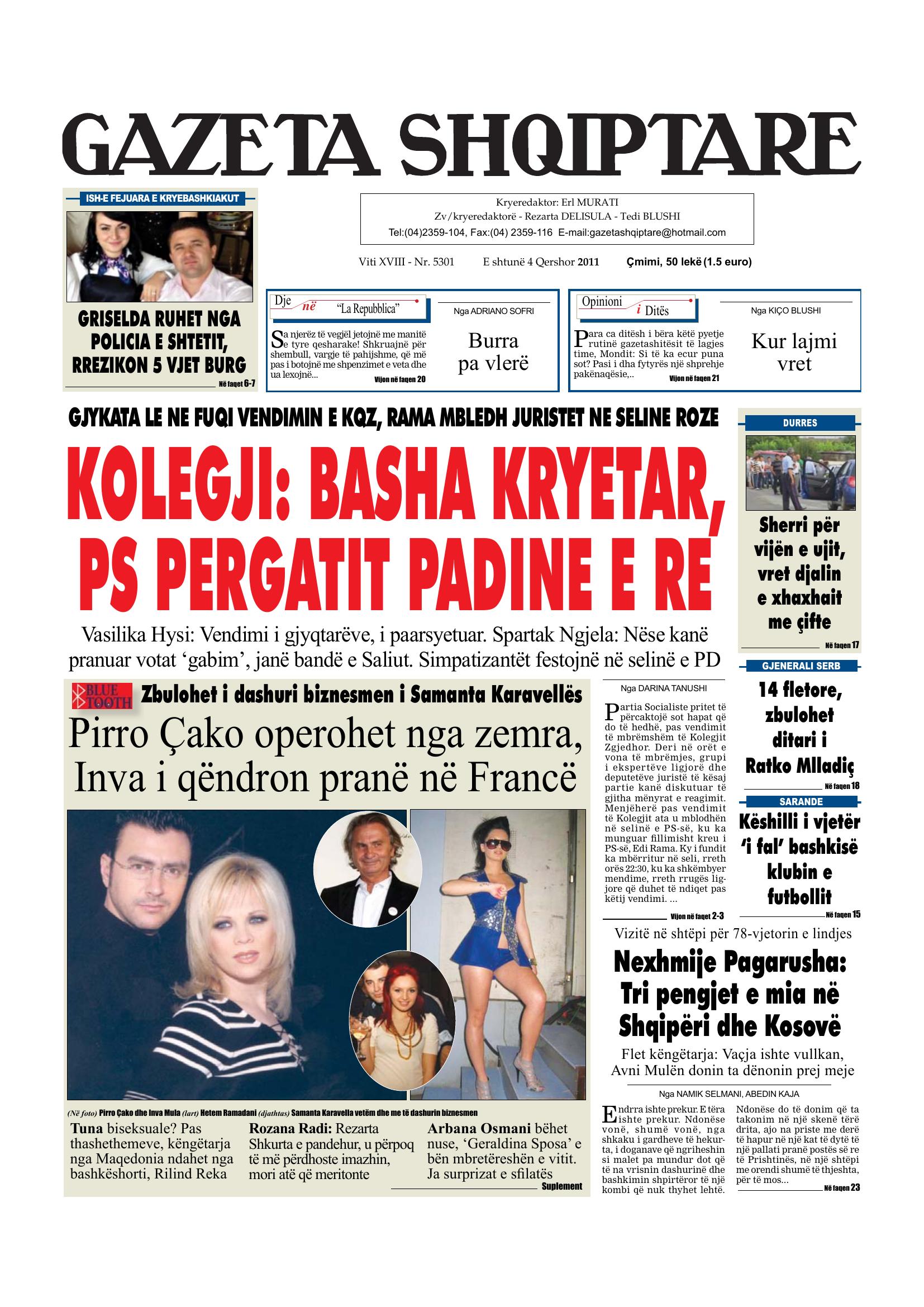 Gazeta Shqiptare 2011-06-04