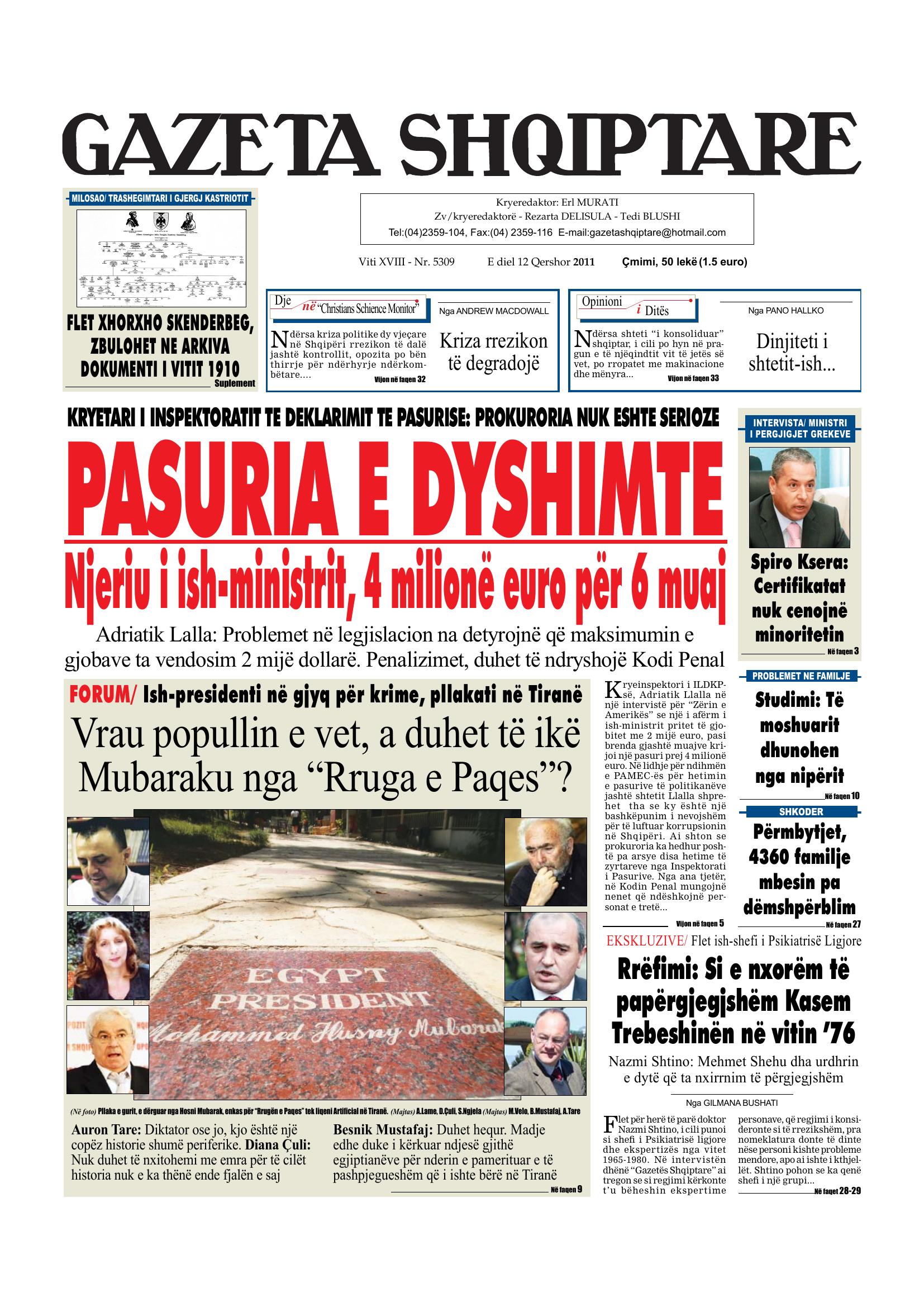 Gazeta Shqiptare 2011-06-12