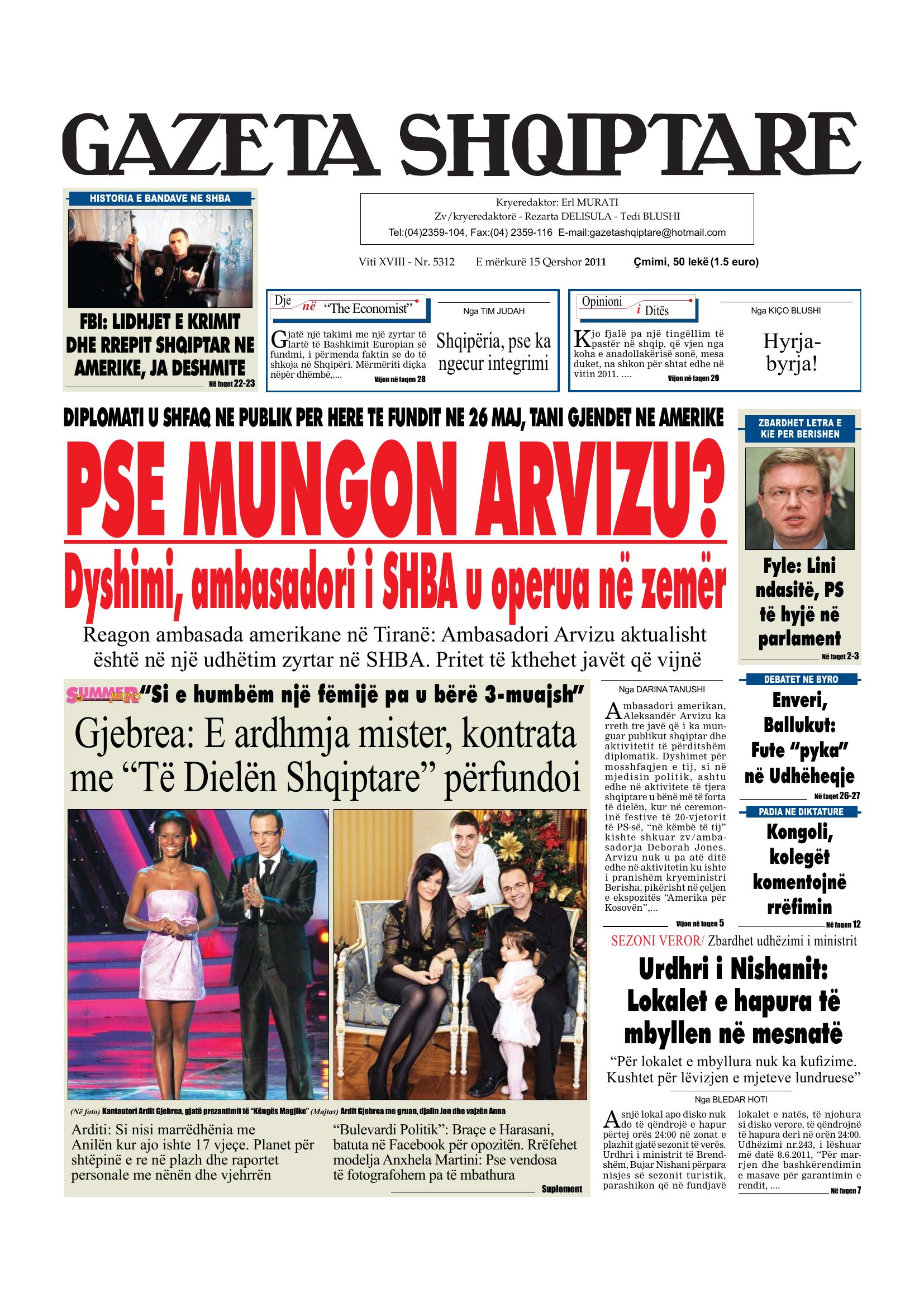 Gazeta Shqiptare 2011-06-15